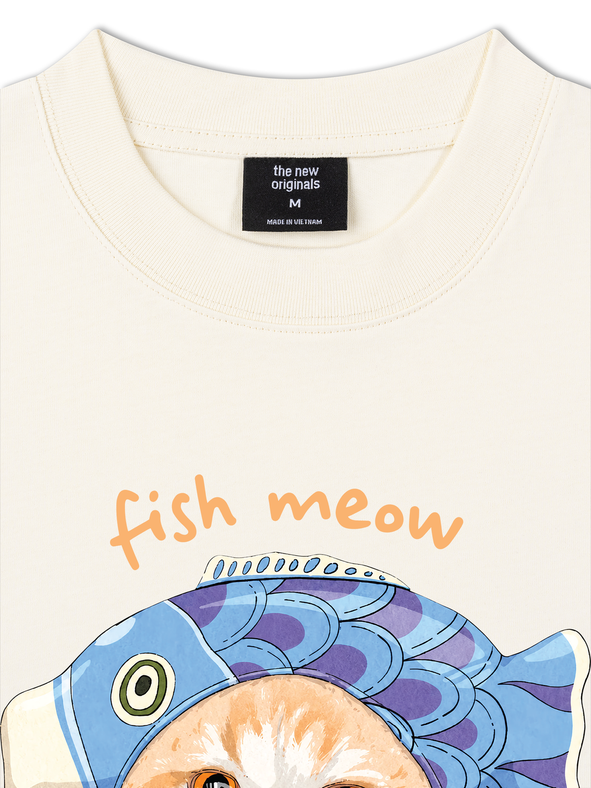 Áo Thun Relaxed Fit Fish Meow