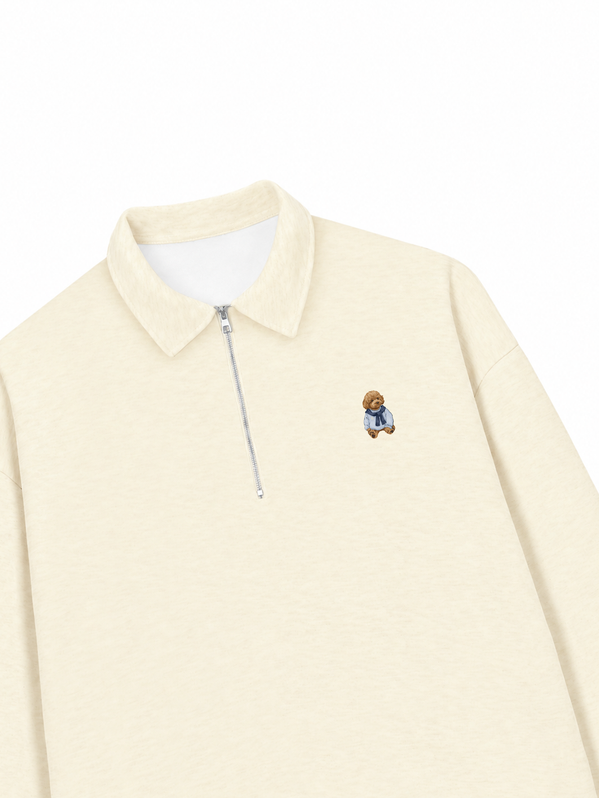 Áo Sweater Polo Nỉ Hai Da Poodle