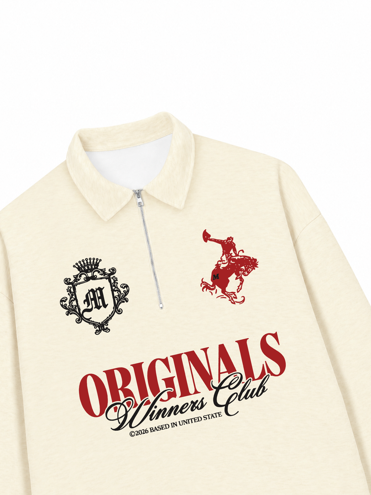 Áo Sweater Polo Nỉ Hai Da Originals Winner Club