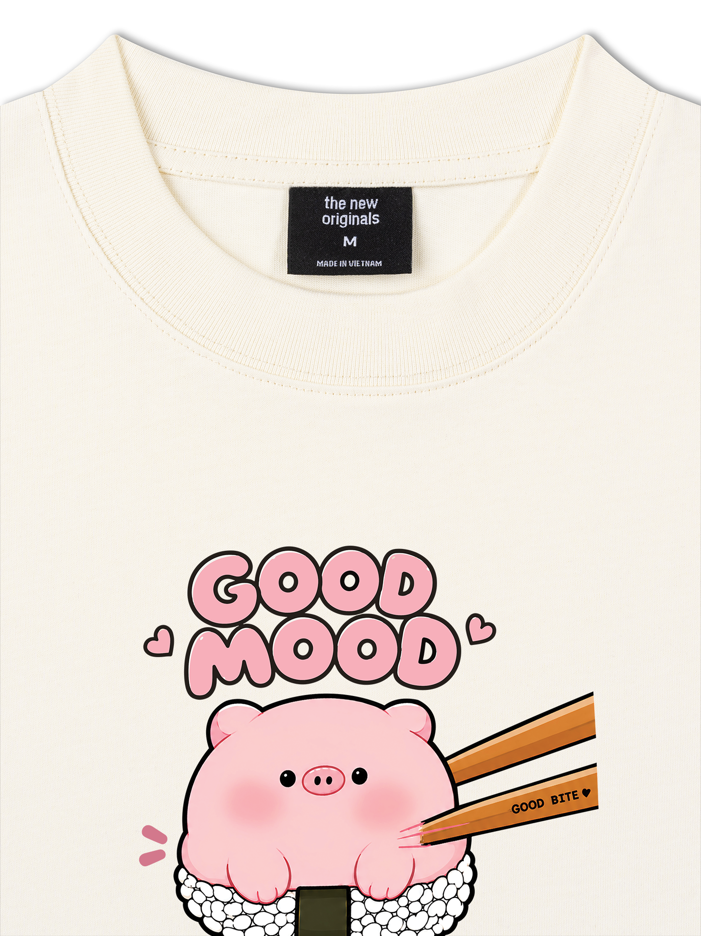 Áo Thun Relaxed Fit Good Mood Sushi Pig