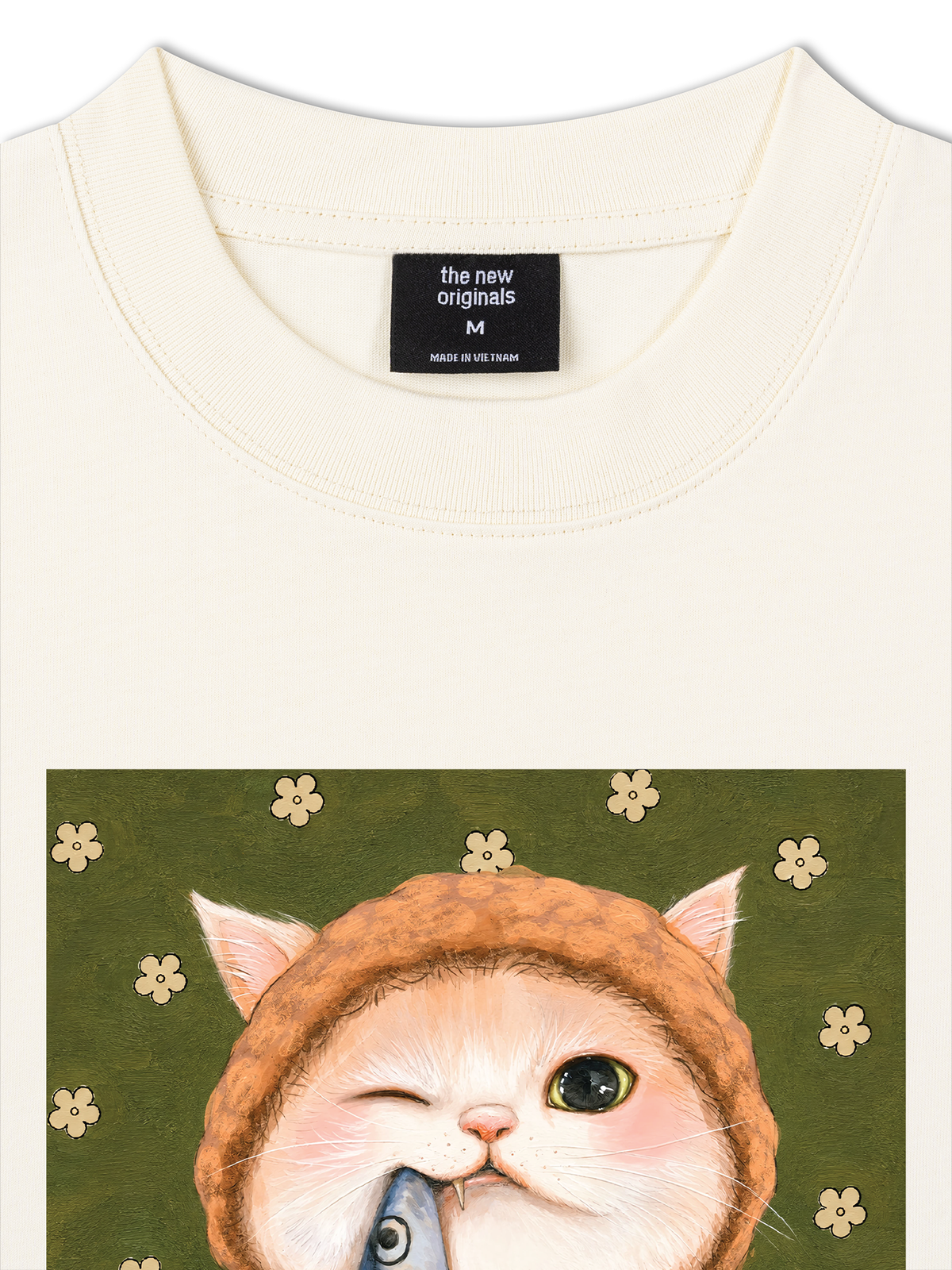 Áo Thun Relaxed Fit Green Fish Meow trước
