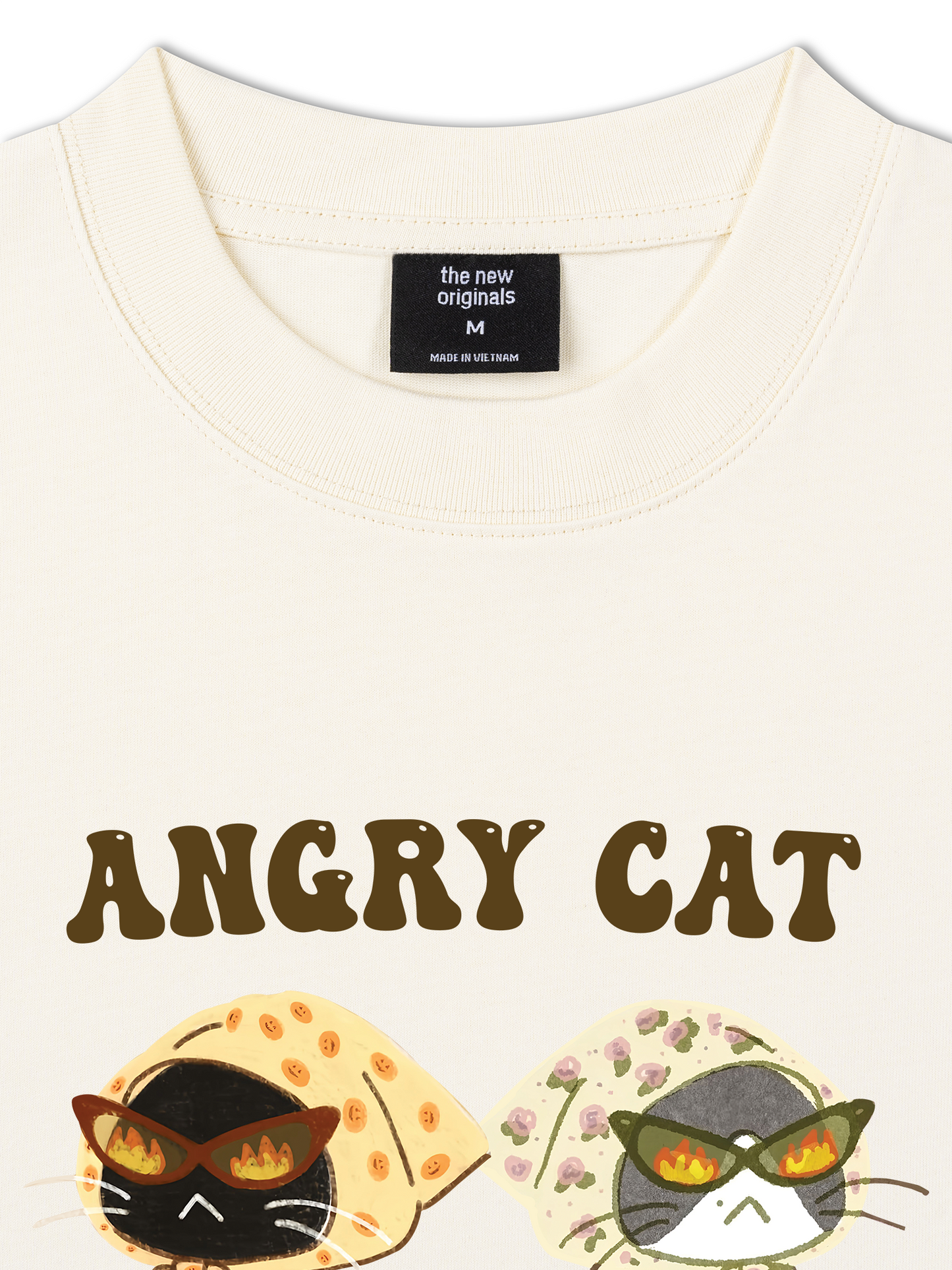 Áo Thun Relaxed Fit Angry Cat