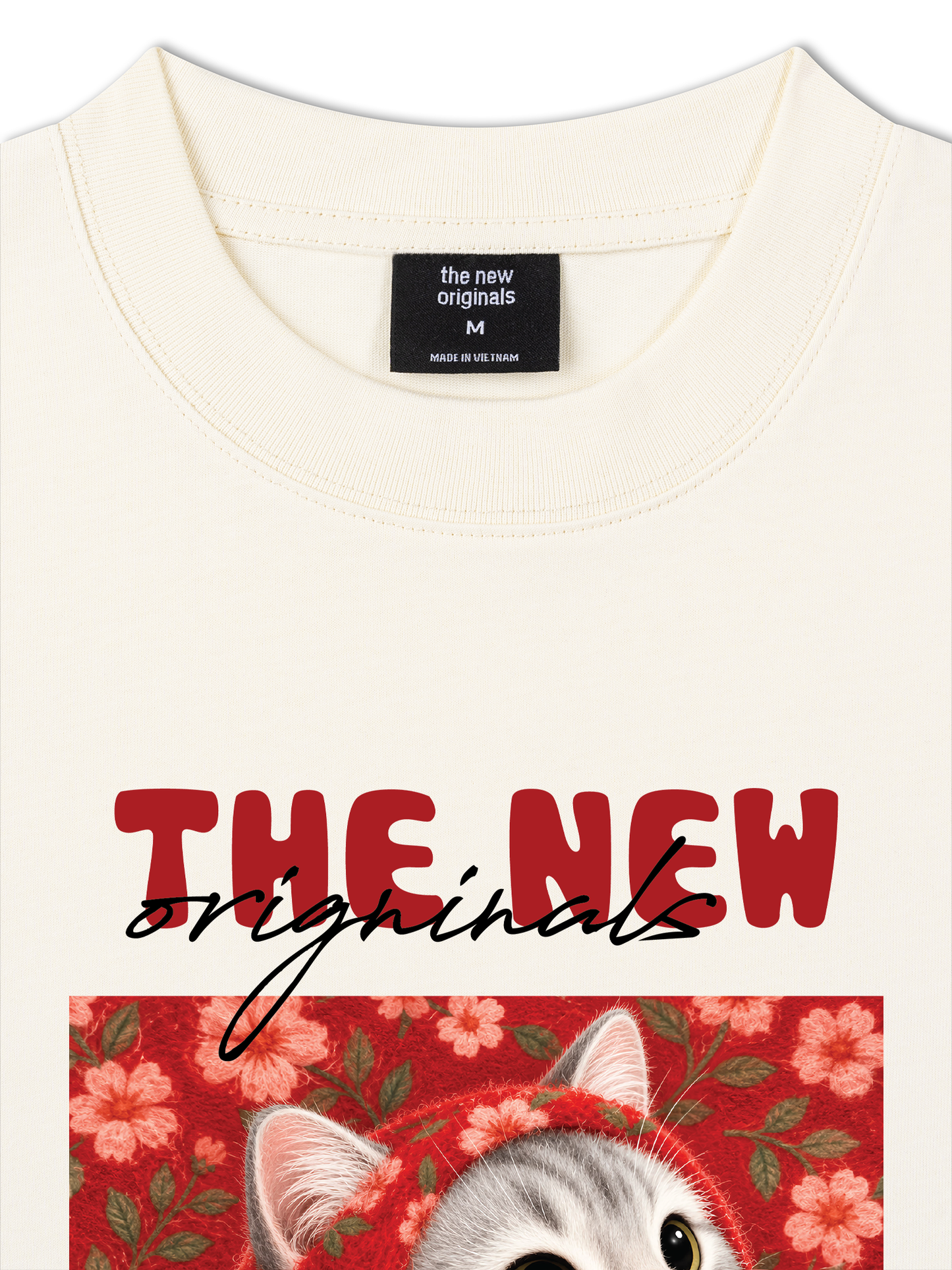Áo Thun Relaxed Fit Red Daisy Daydream Meow