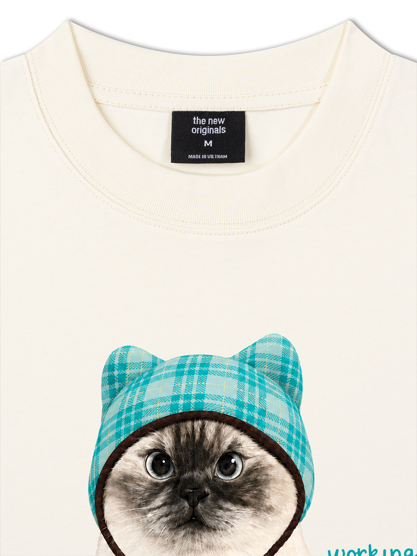 Áo Thun Relaxed Fit Working O'ttreats Blue Tiffany Meow