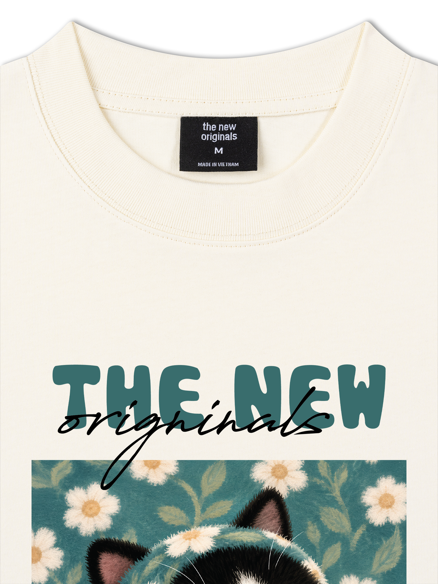 Áo Thun Relaxed Fit Daisy Mint Dream Meow