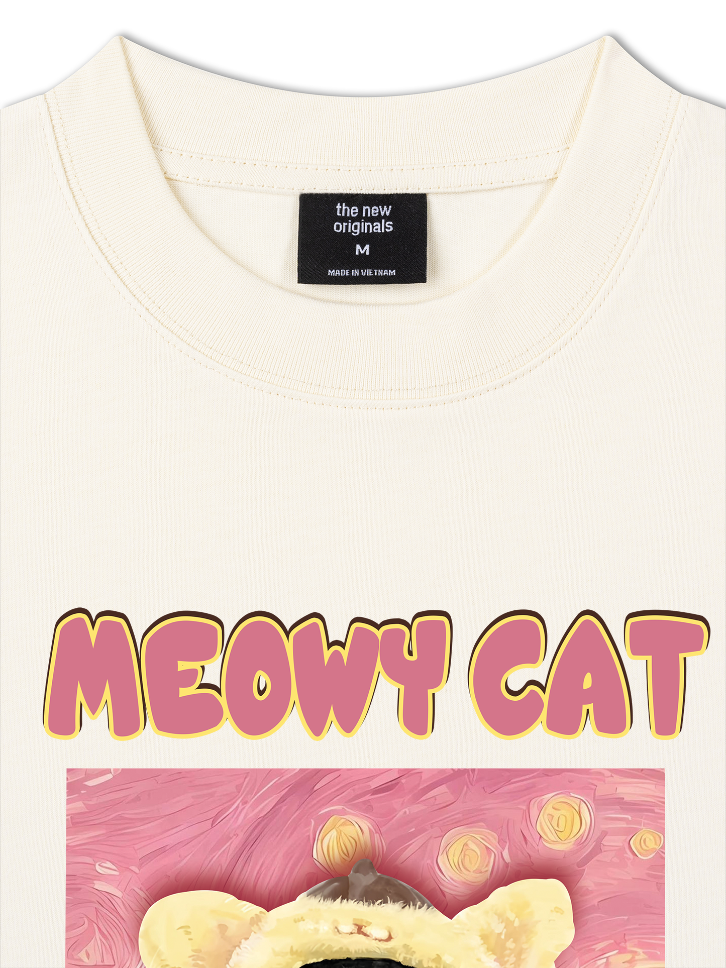 Áo Thun Relaxed Fit Meowy Cat Vicent