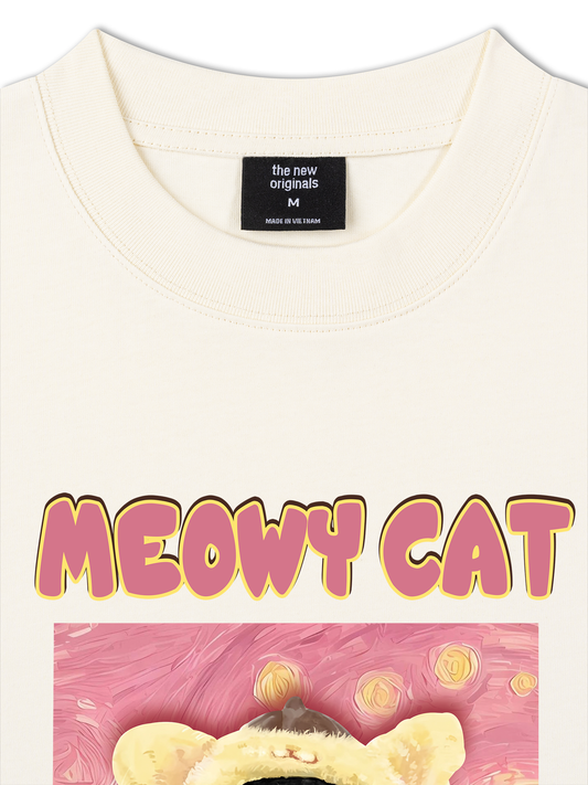 Áo Thun Relaxed Fit Meowy Cat Vicent