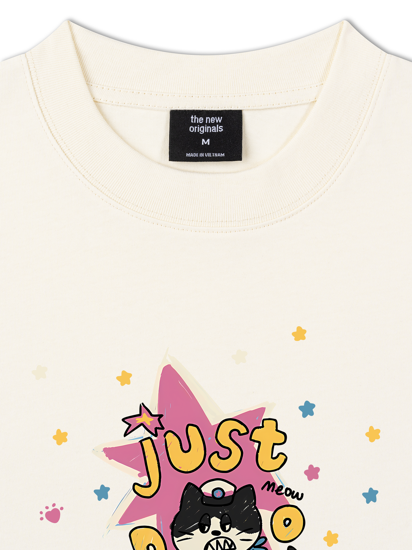 Áo Thun Relaxed Fit Cute Just Meow