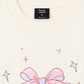 Áo Thun Relaxed Fit Cute Girl Pink Bow Bunny