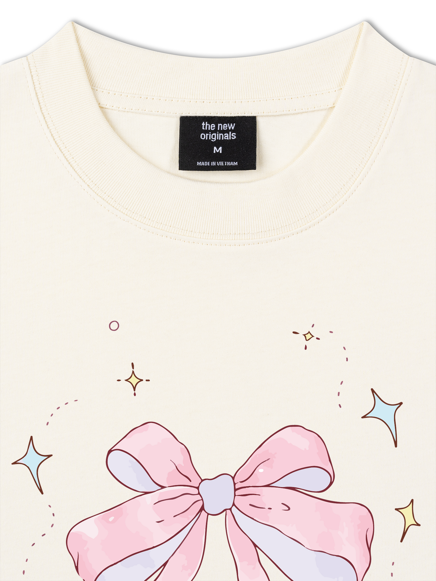 Áo Thun Relaxed Fit Cute Girl Pink Bow Bunny