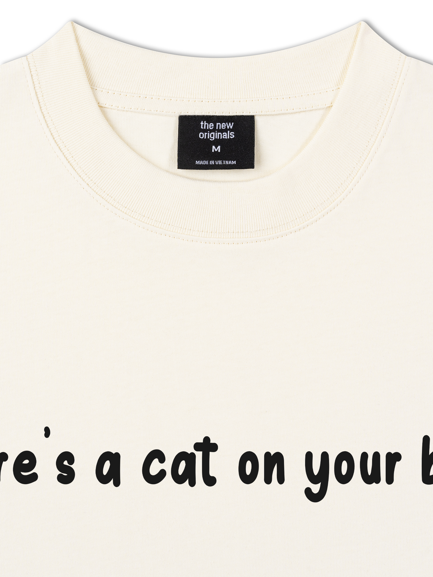 Áo Thun Relaxed Fit Animal Mood There's A Cat On Your Back