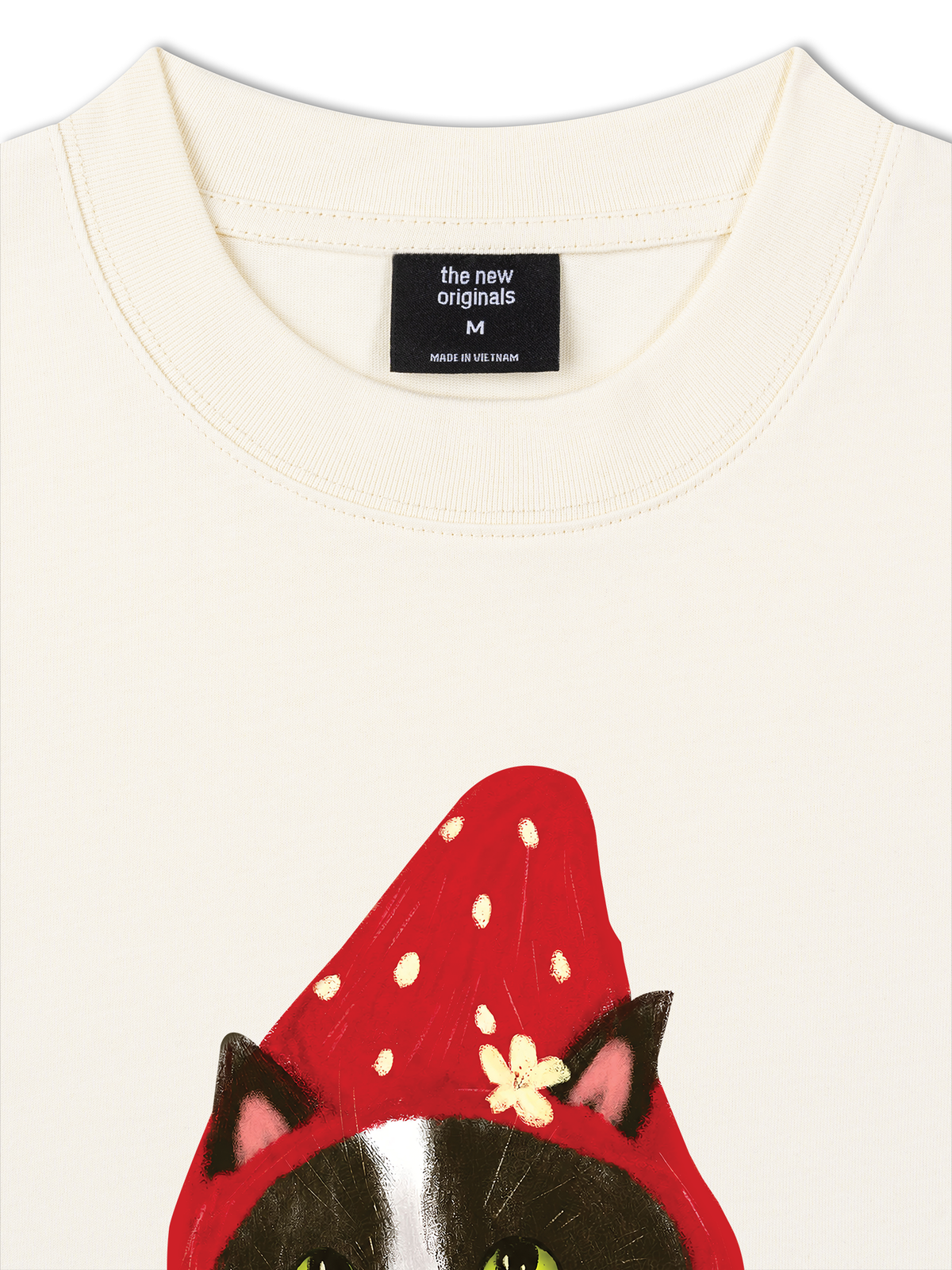 Áo Thun Relaxed Fit Strawberry Meow Kitten Day