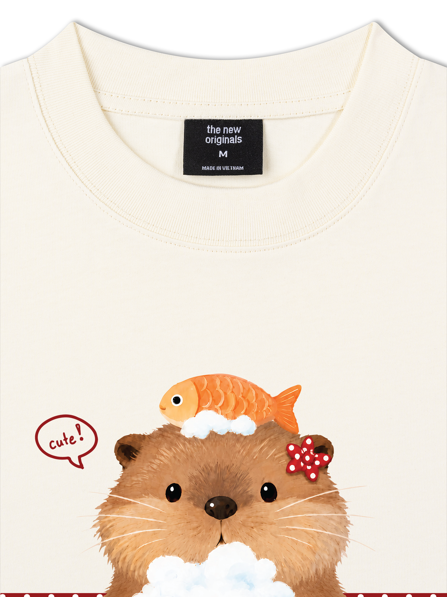 Áo Thun Relaxed Fit Animal Mood Bubble Beaver