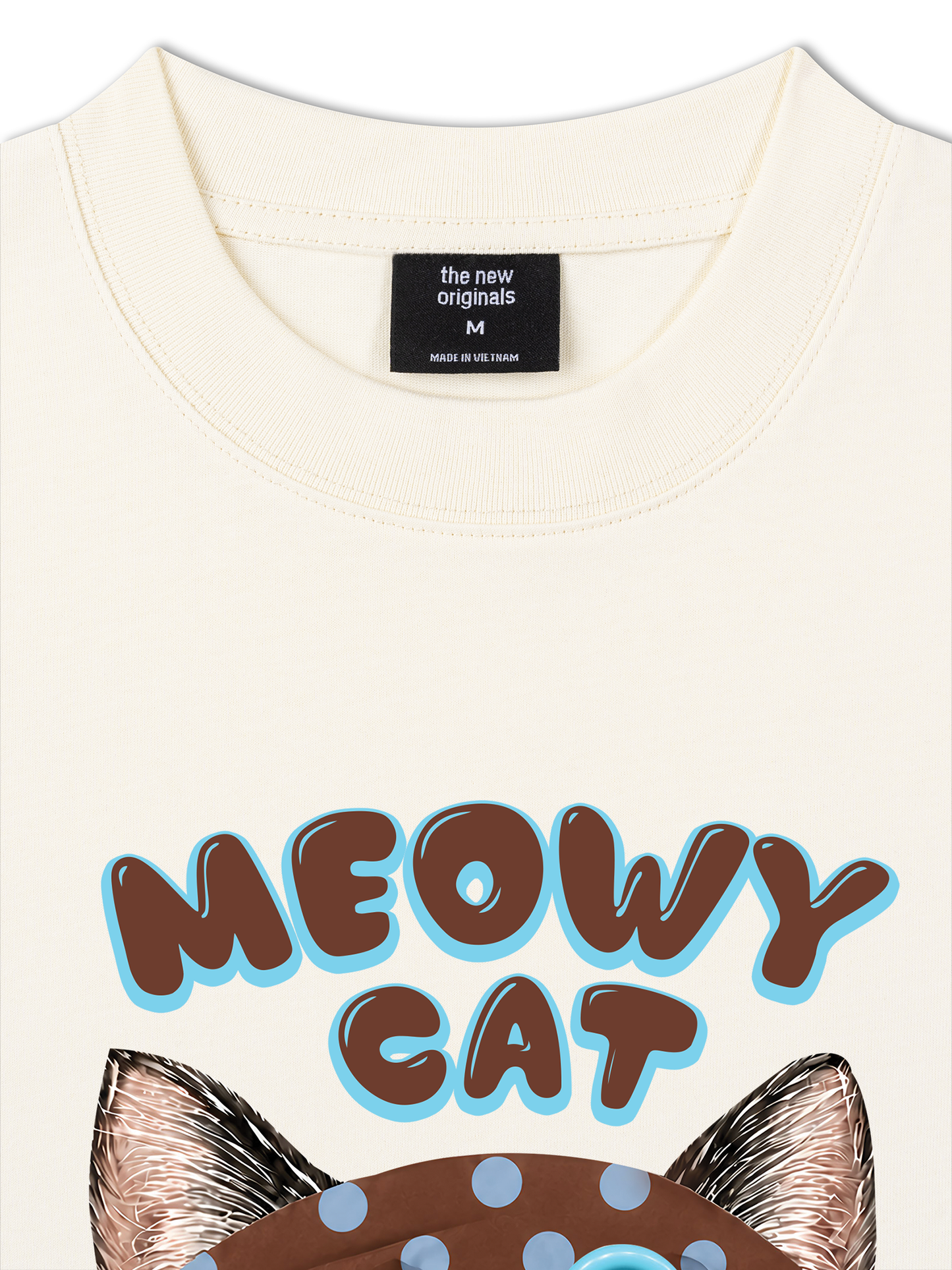 Áo Thun Relaxed Fit  Meowy Cat Brown