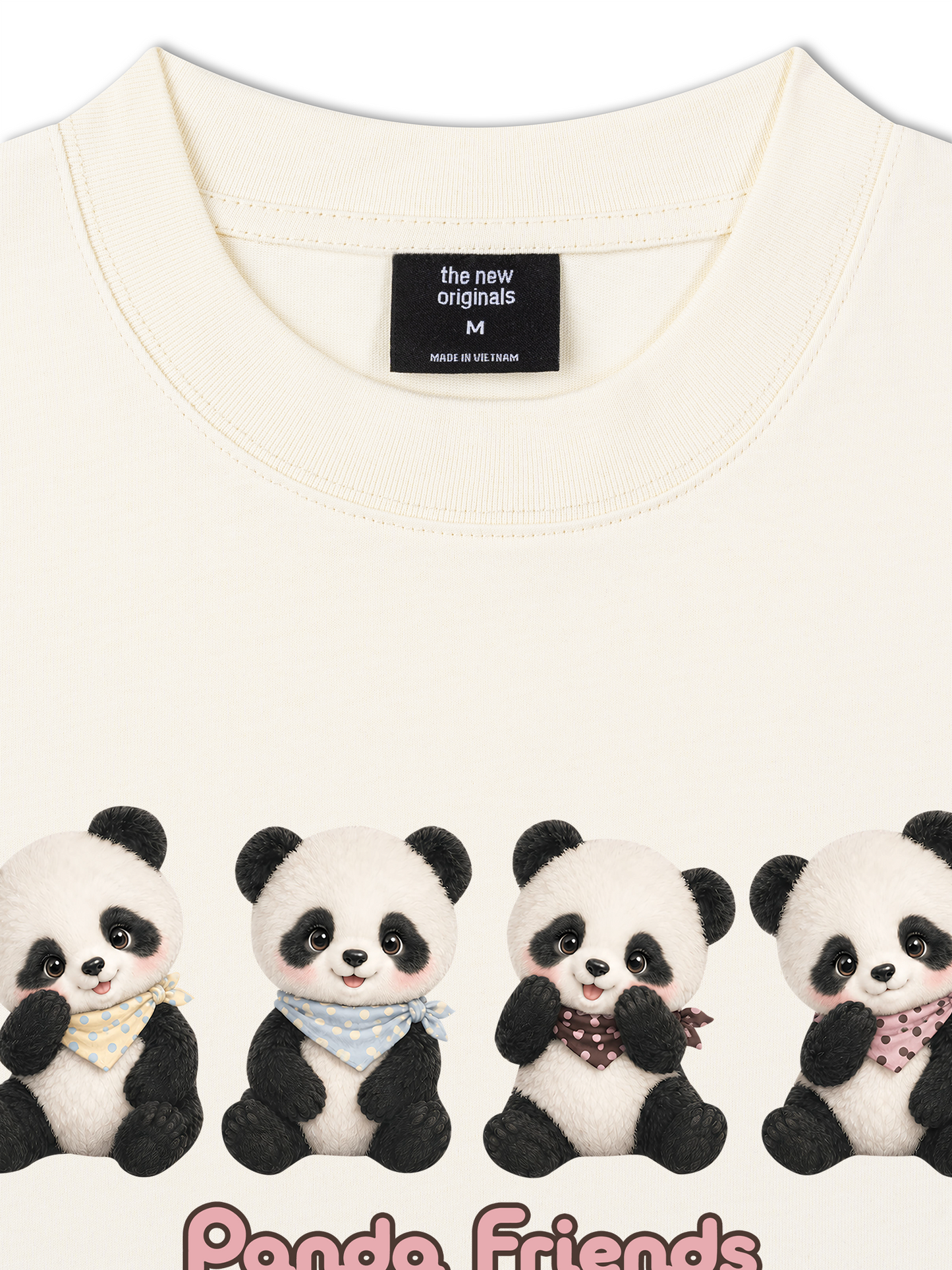 Áo Thun Relaxed Fit Panda Friends