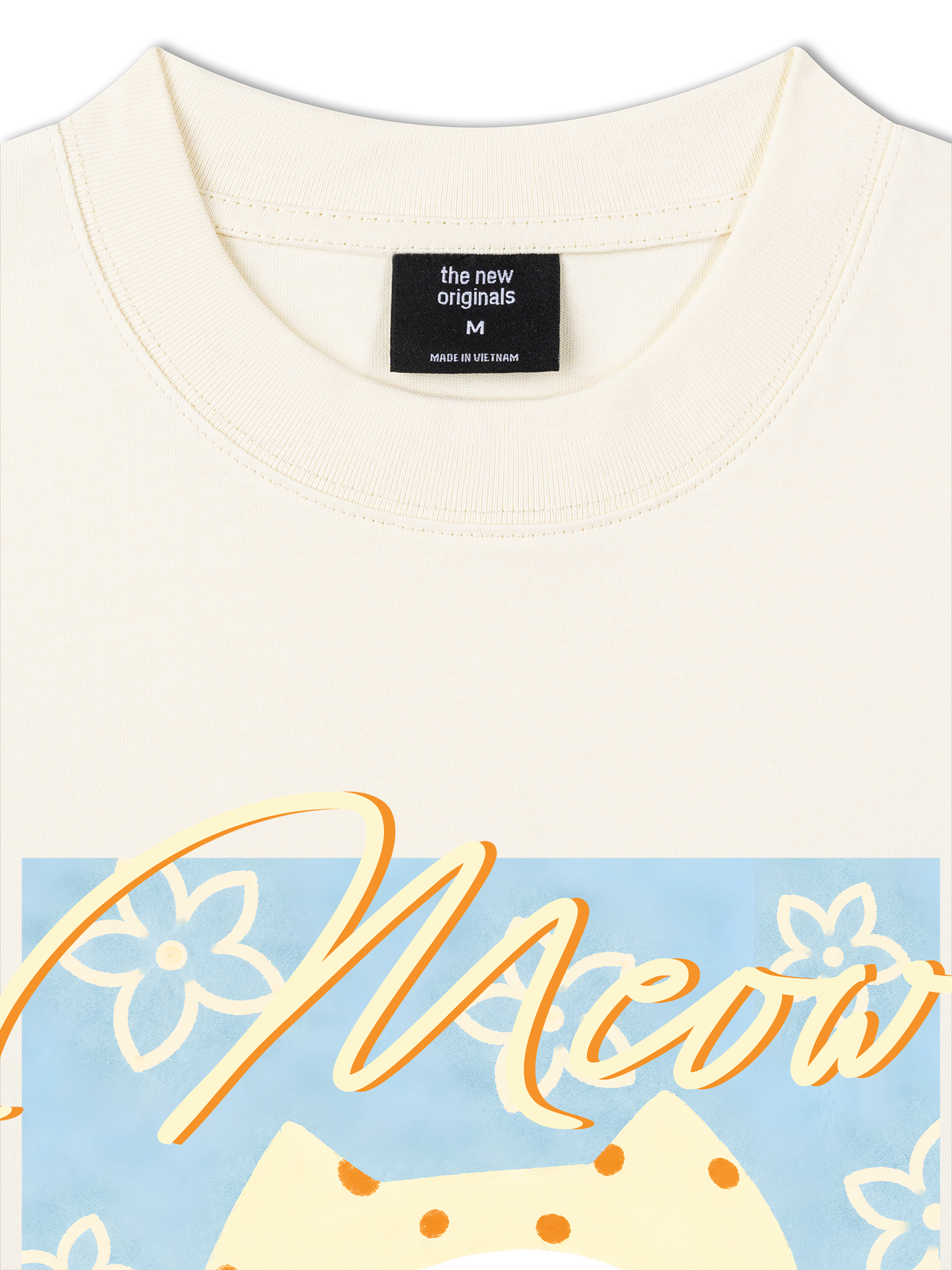 Áo Thun Relaxed Fit A Tiny Bloom Of Happiness Meow