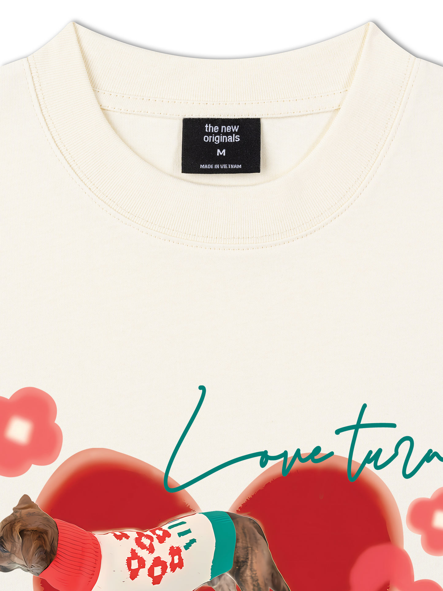 Áo Thun Relaxed Fit Animal Mood Love Turr Into Flower