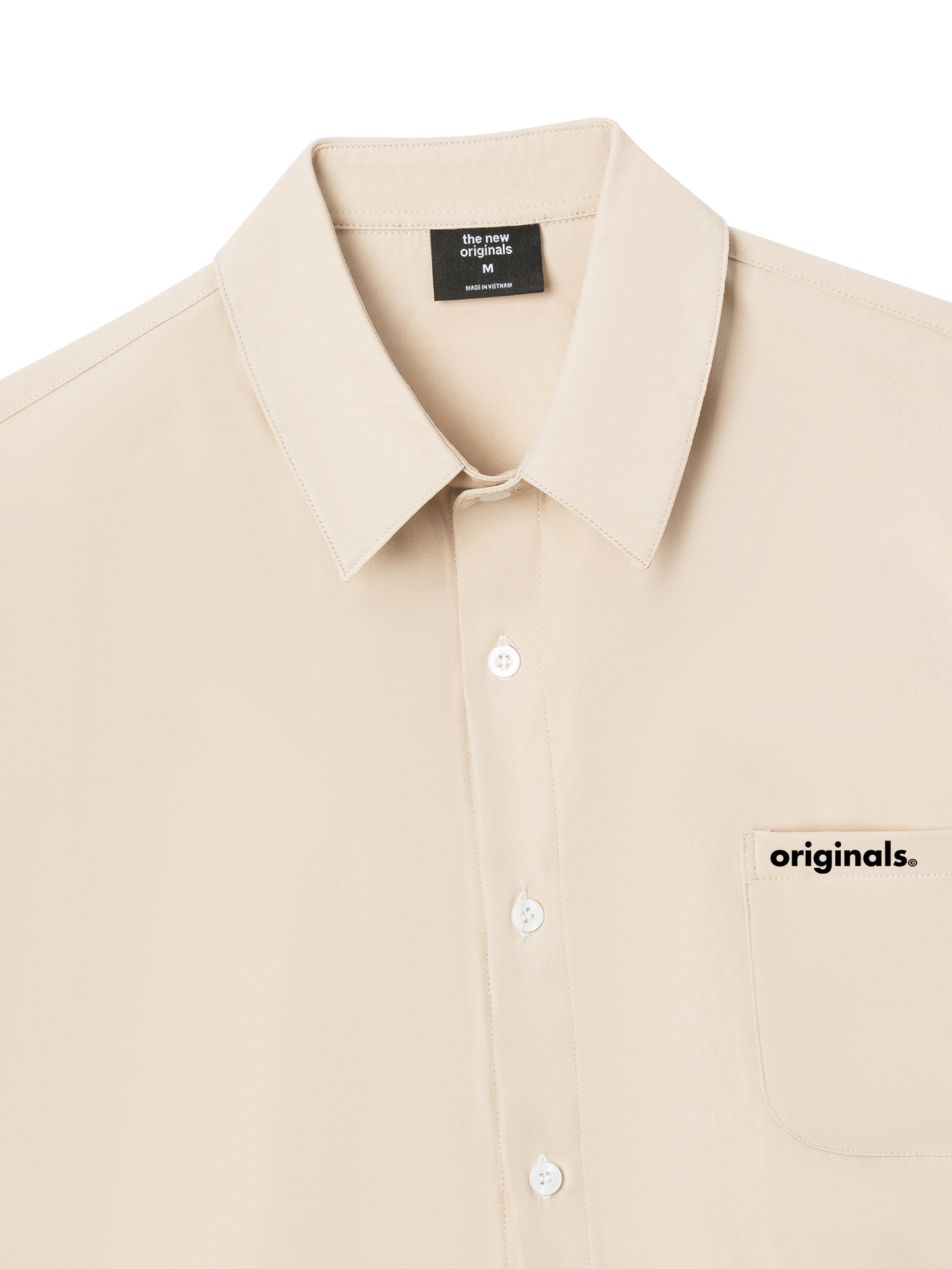 Áo Sơ Mi Kaki Boxy Ngắn Tay Basic Originals Logo