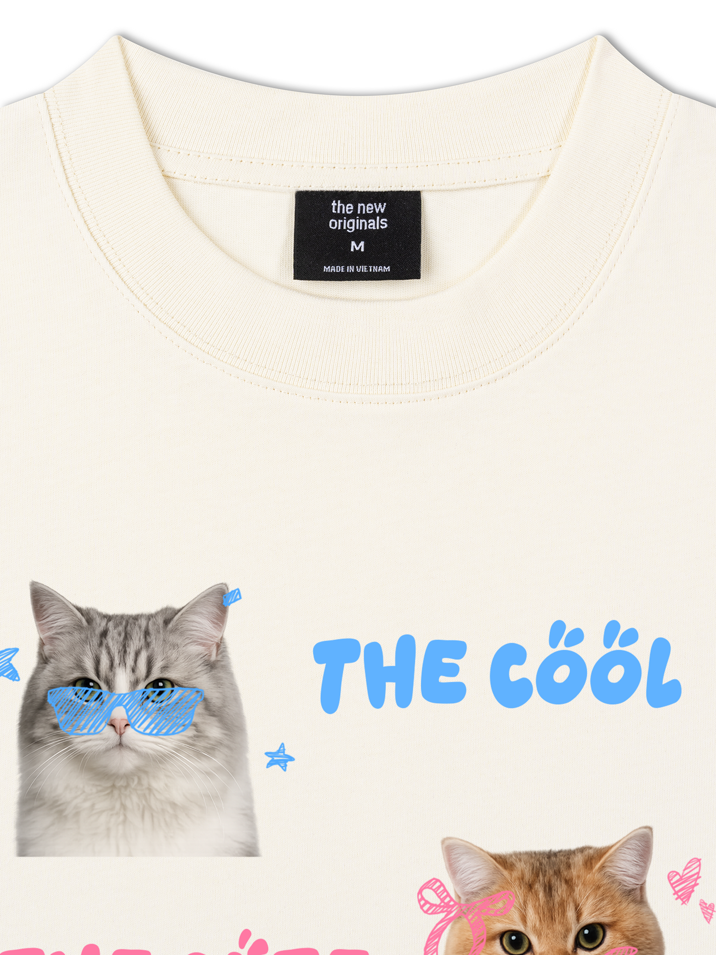 Áo Thun Relaxed Fit Daily Cuties Trio Cat