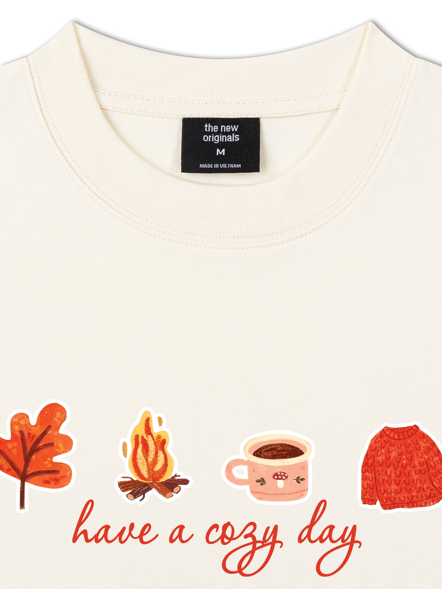 Áo Thun Relaxed Fit Autumn Vibes Have a Cozy