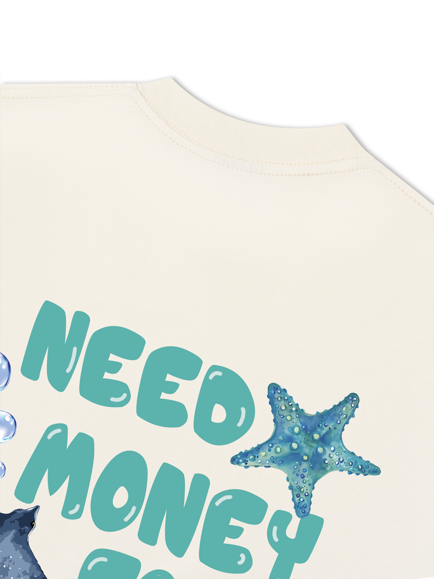 Áo Thun Relaxed Fit Ocean Need Momney For Beach