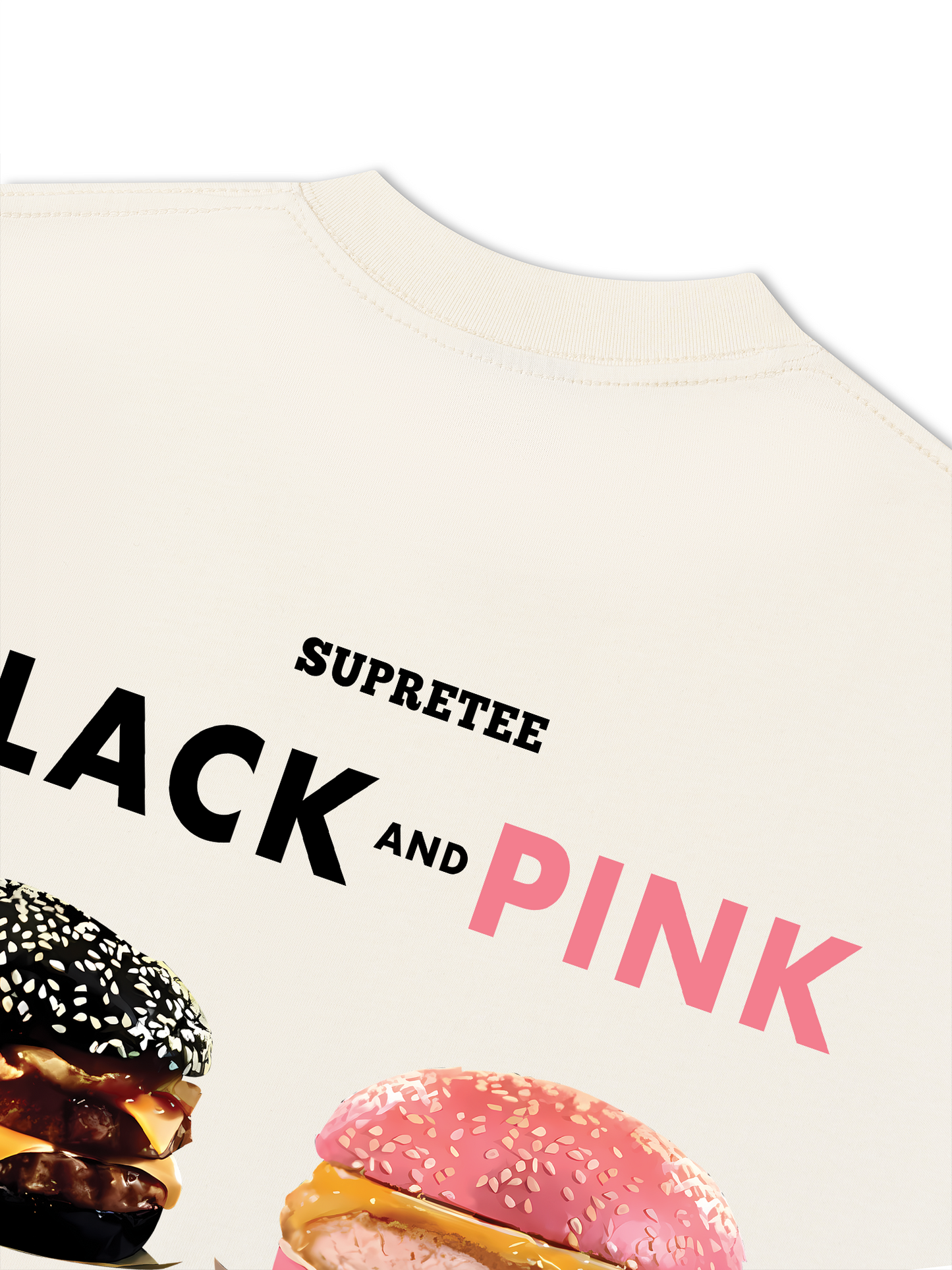 Áo Thun Relaxed Fit Sweet Pastry Black Pink