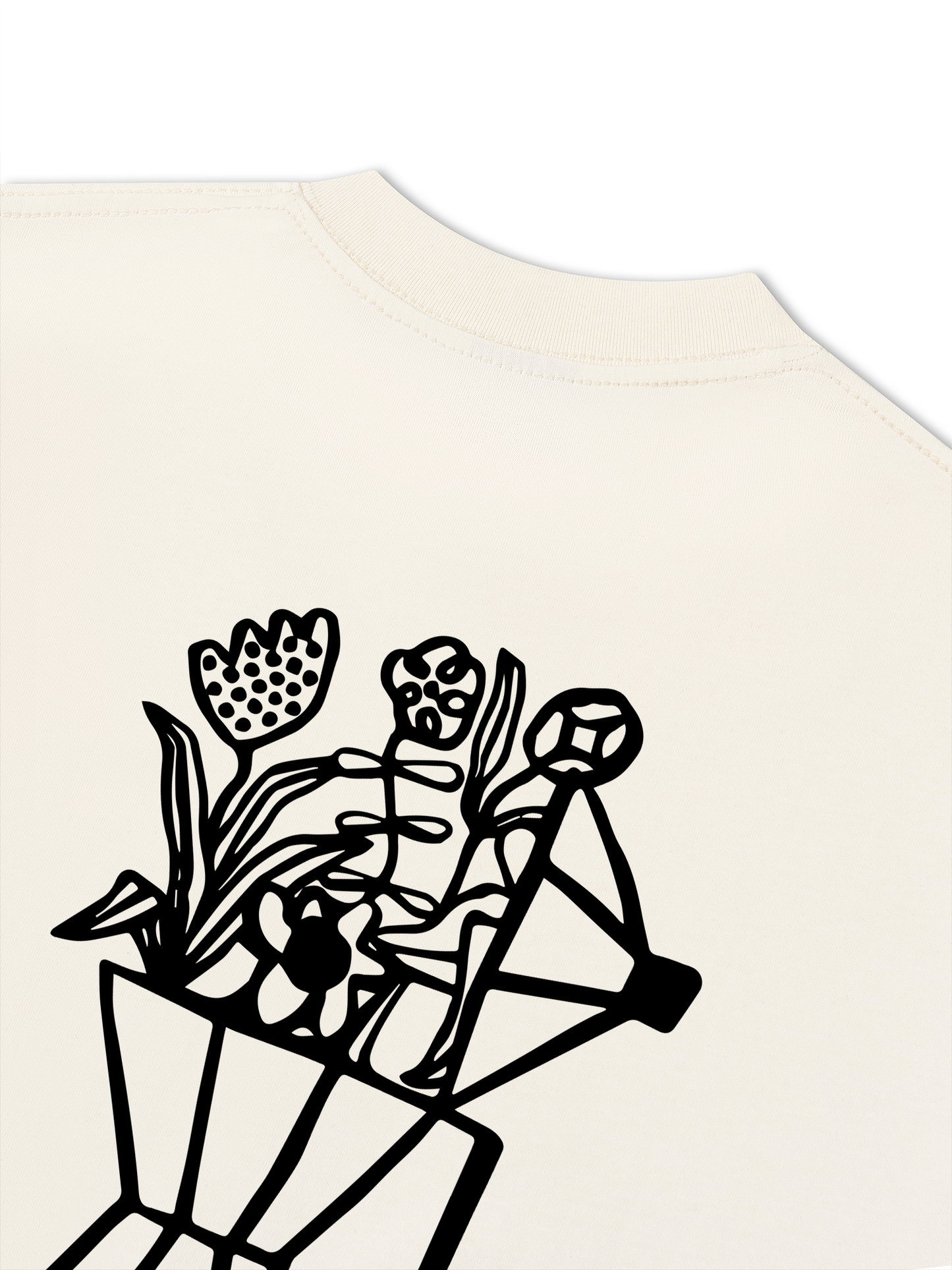 Áo Thun Relaxed Fit  Coffee & Flowers Oversized