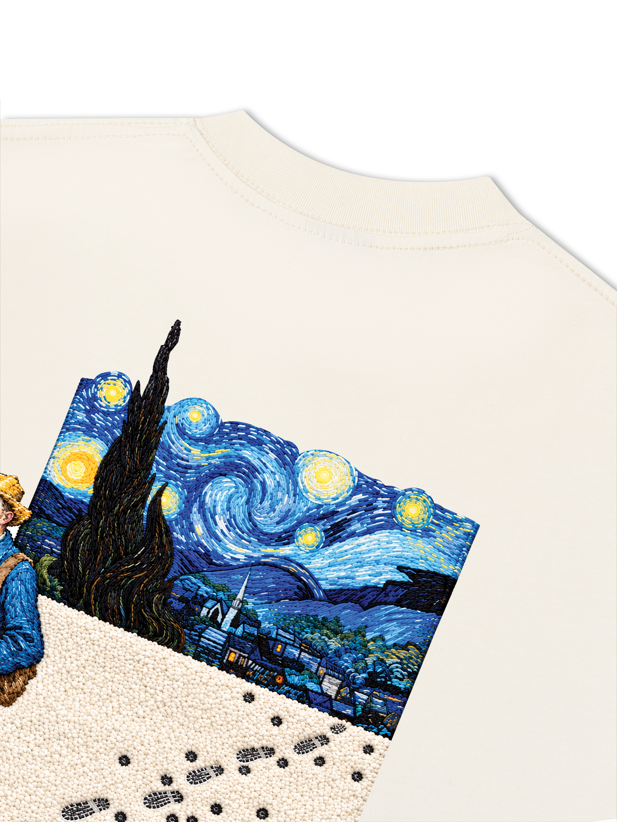 Áo Thun Relaxed Fit Vincent Van Gogh Stary Night