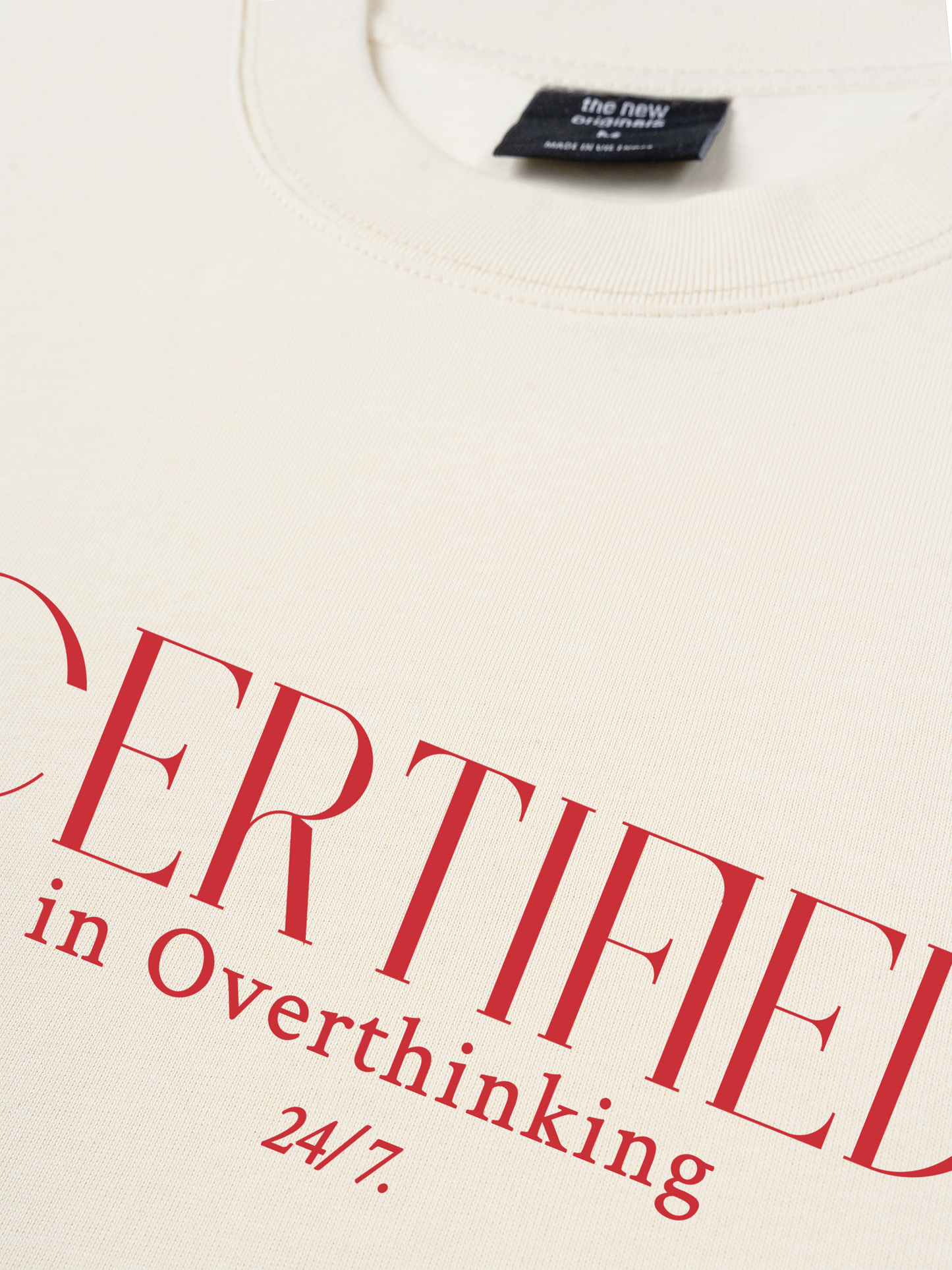 Áo Thun Relaxed Fit Certified In Overthinking