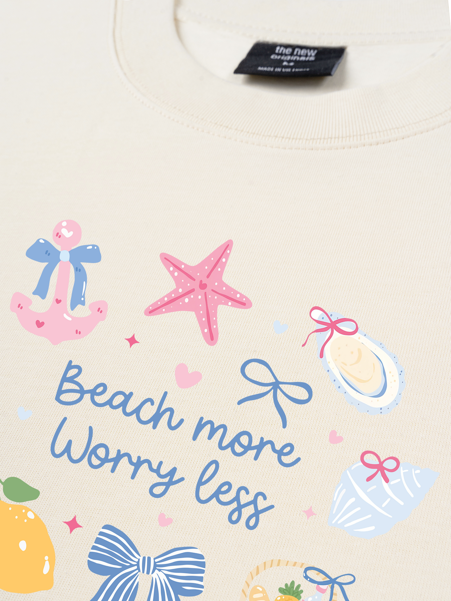 Áo Thun Relaxed Fit Beach More Worry Less