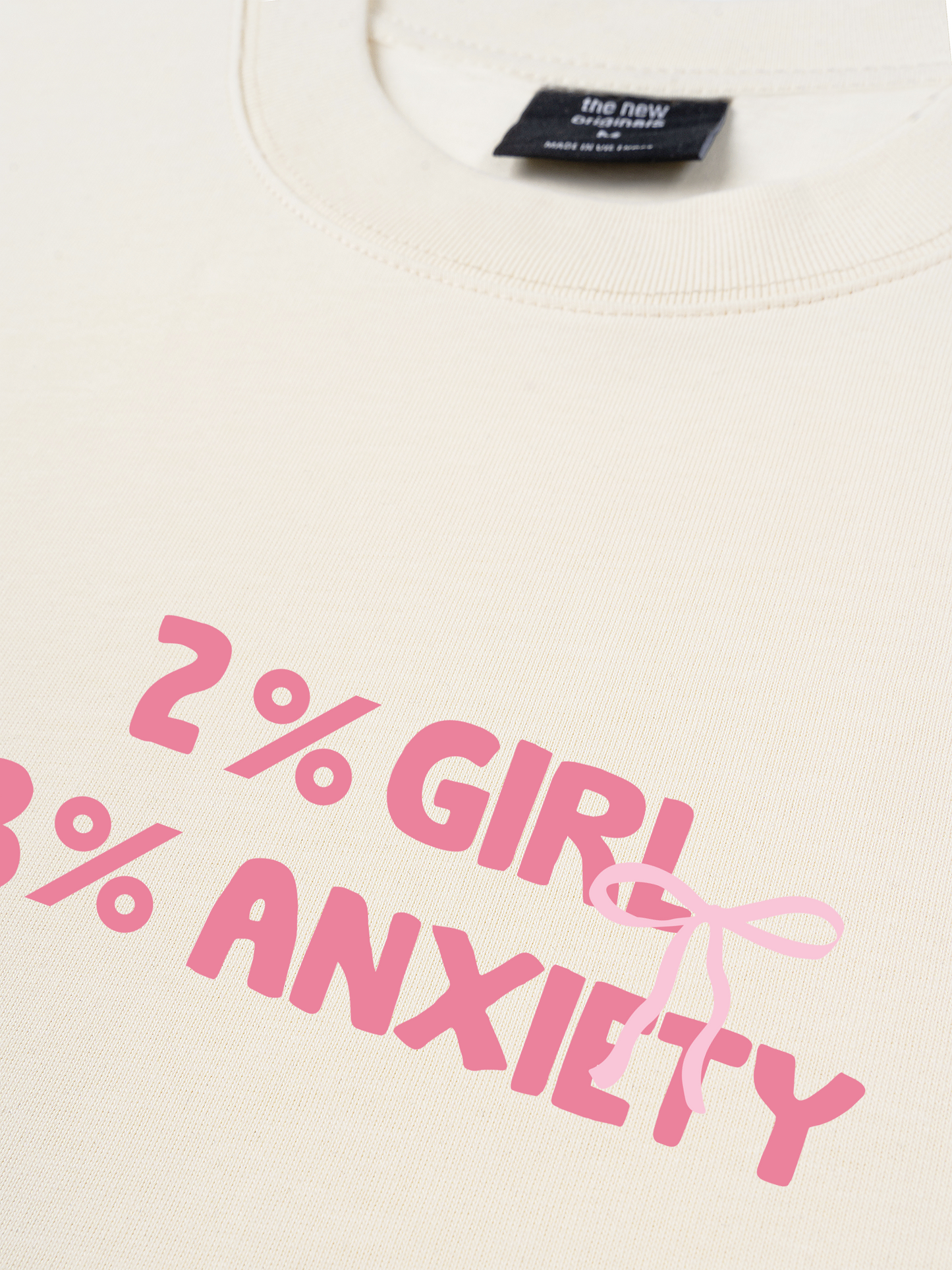 Áo Thun Relaxed Fit 2%Girl 98% Anxiety