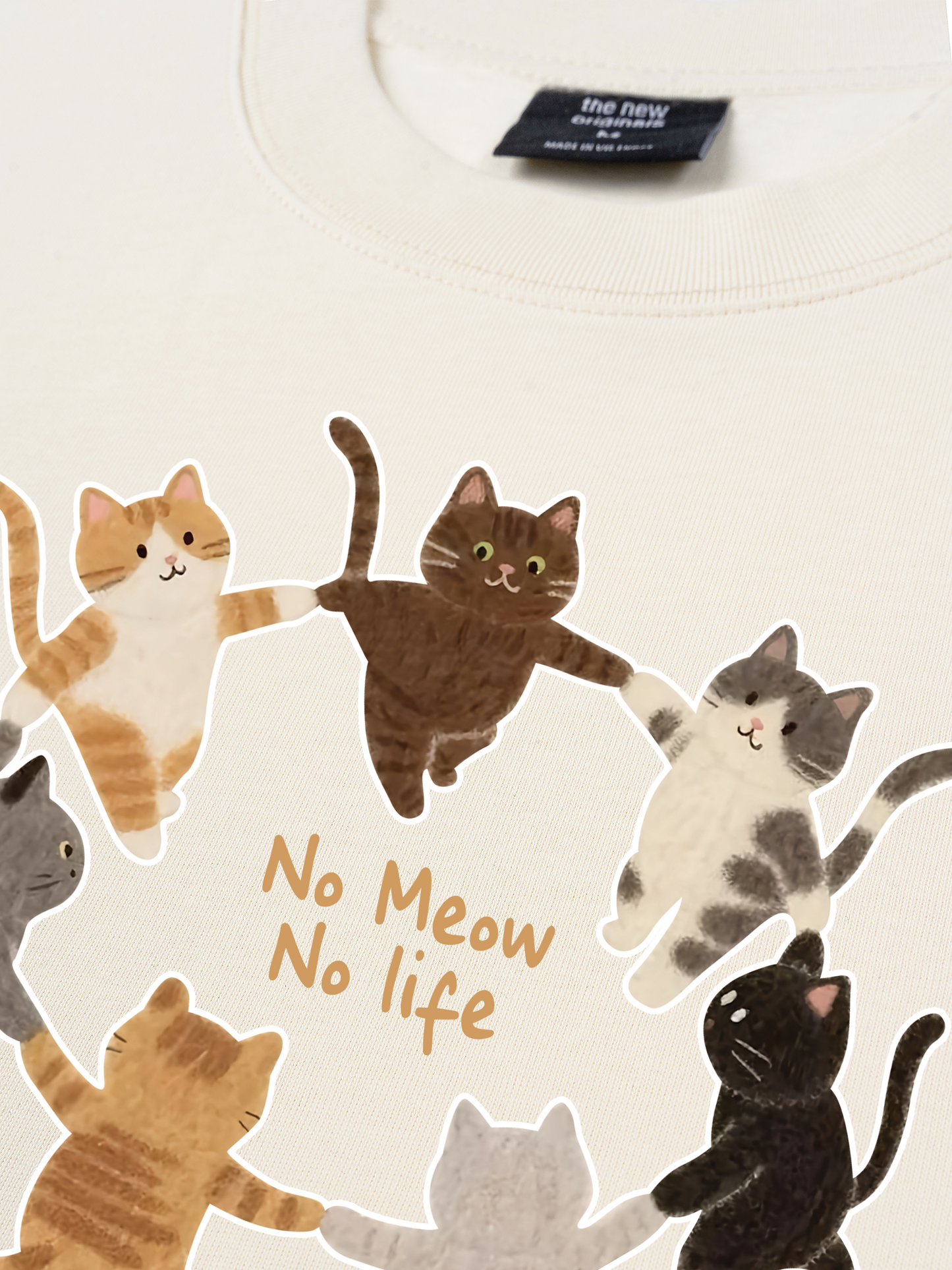 Áo Thun Relaxed Fit No Meow No Life
