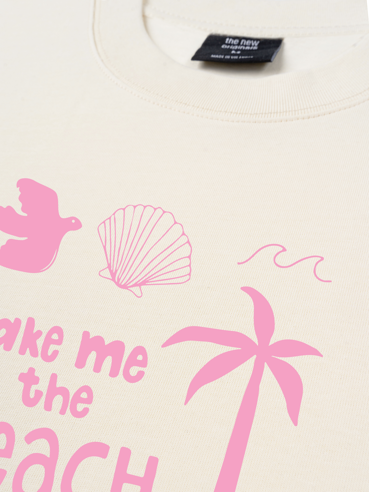 Áo Thun Relaxed Fit Take Me To The Beach Pink