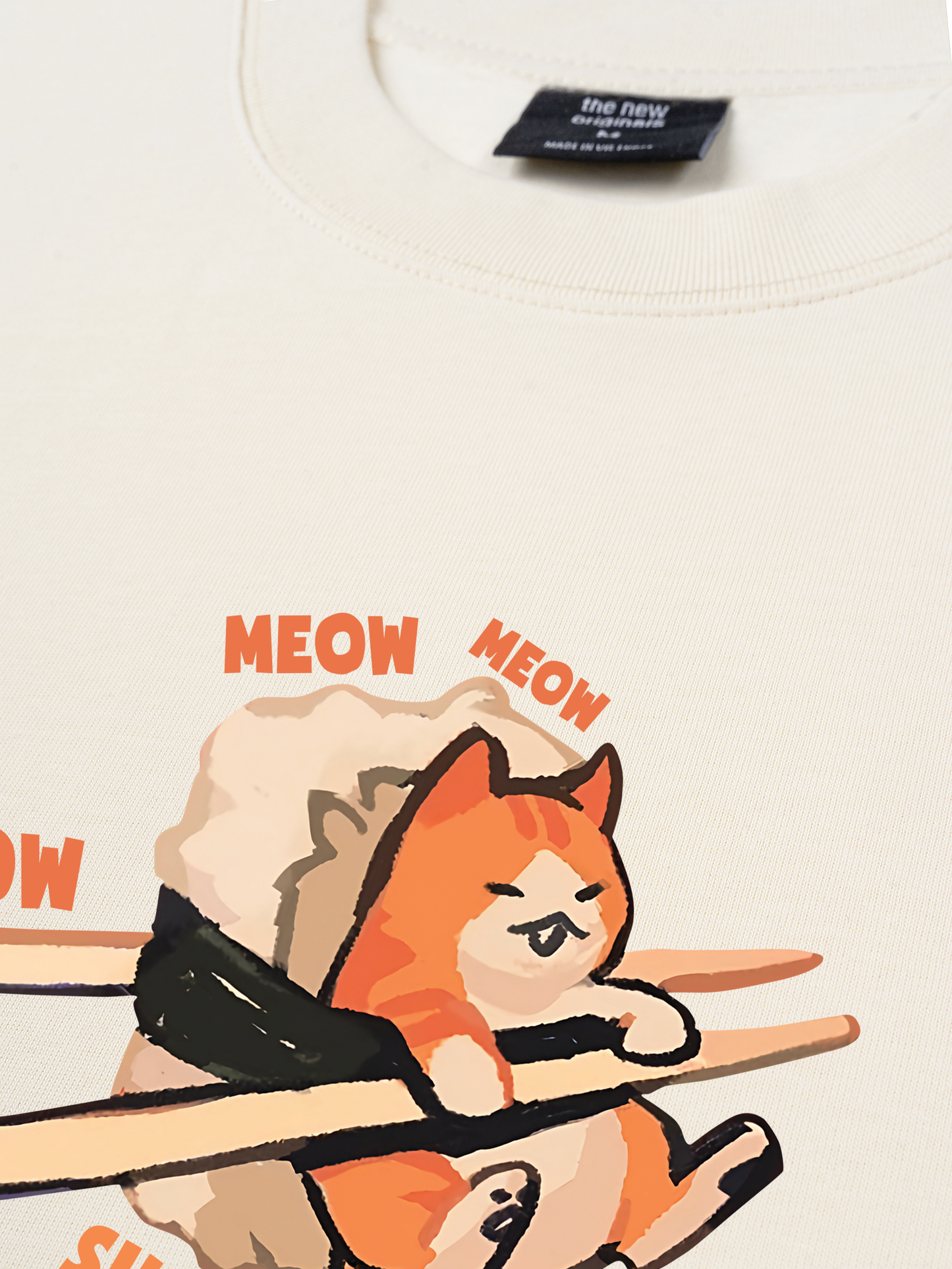 Áo Thun Relaxed Fit Sushi Meow