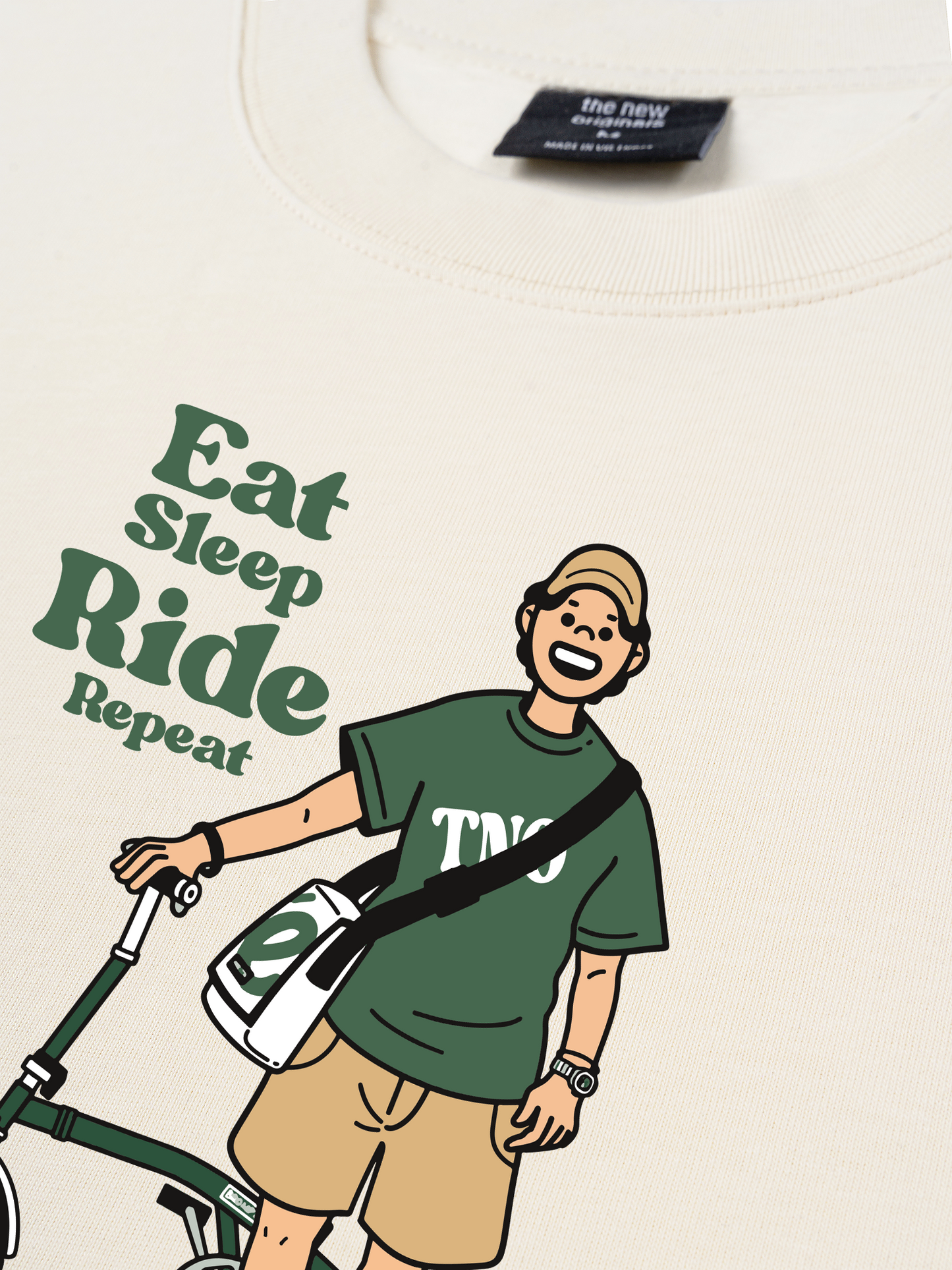 Áo Thun Relaxed Fit Eat Sleep Ride Repeat