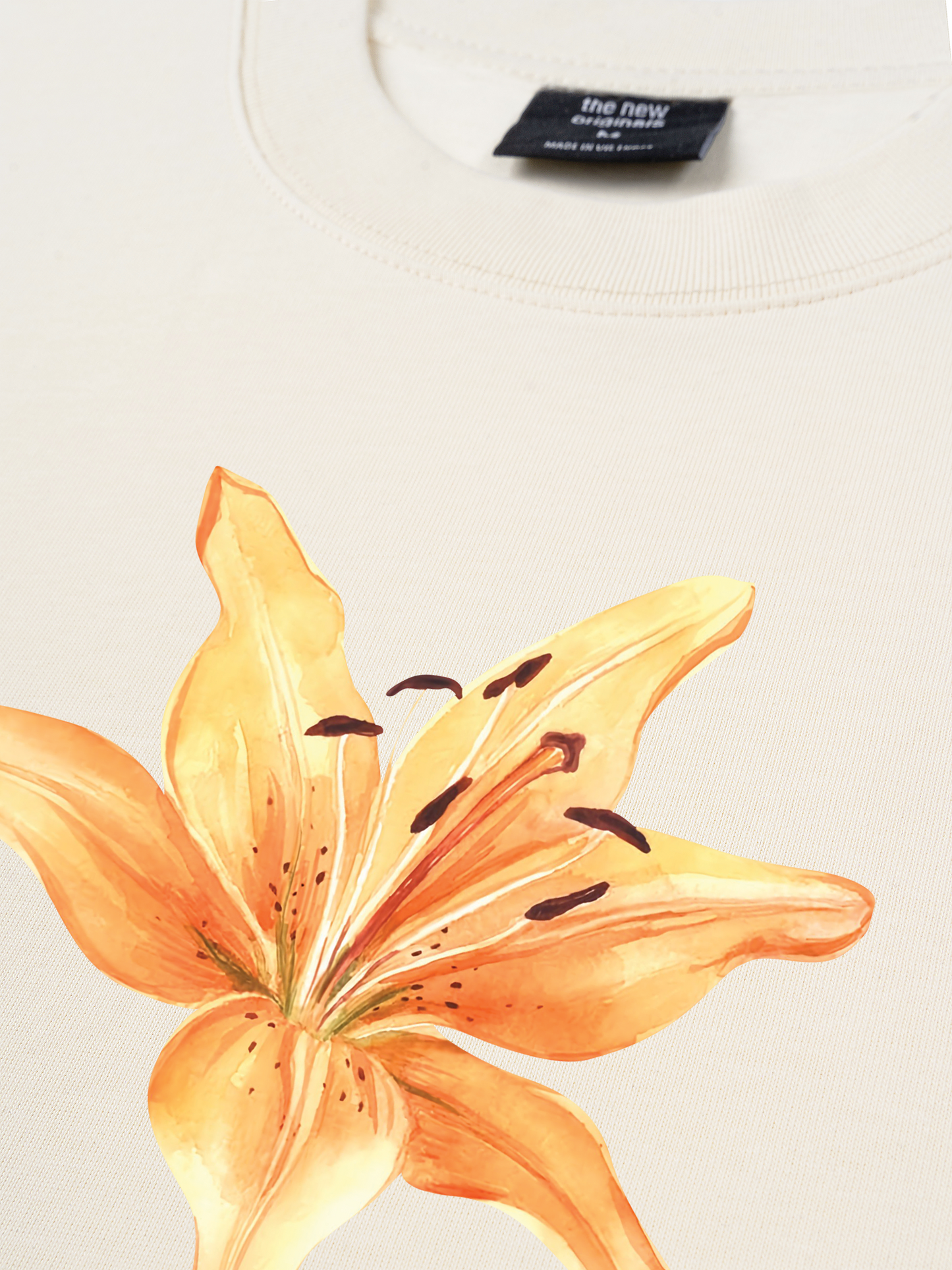 Áo Thun Relaxed Fit Yellow Lily Flower