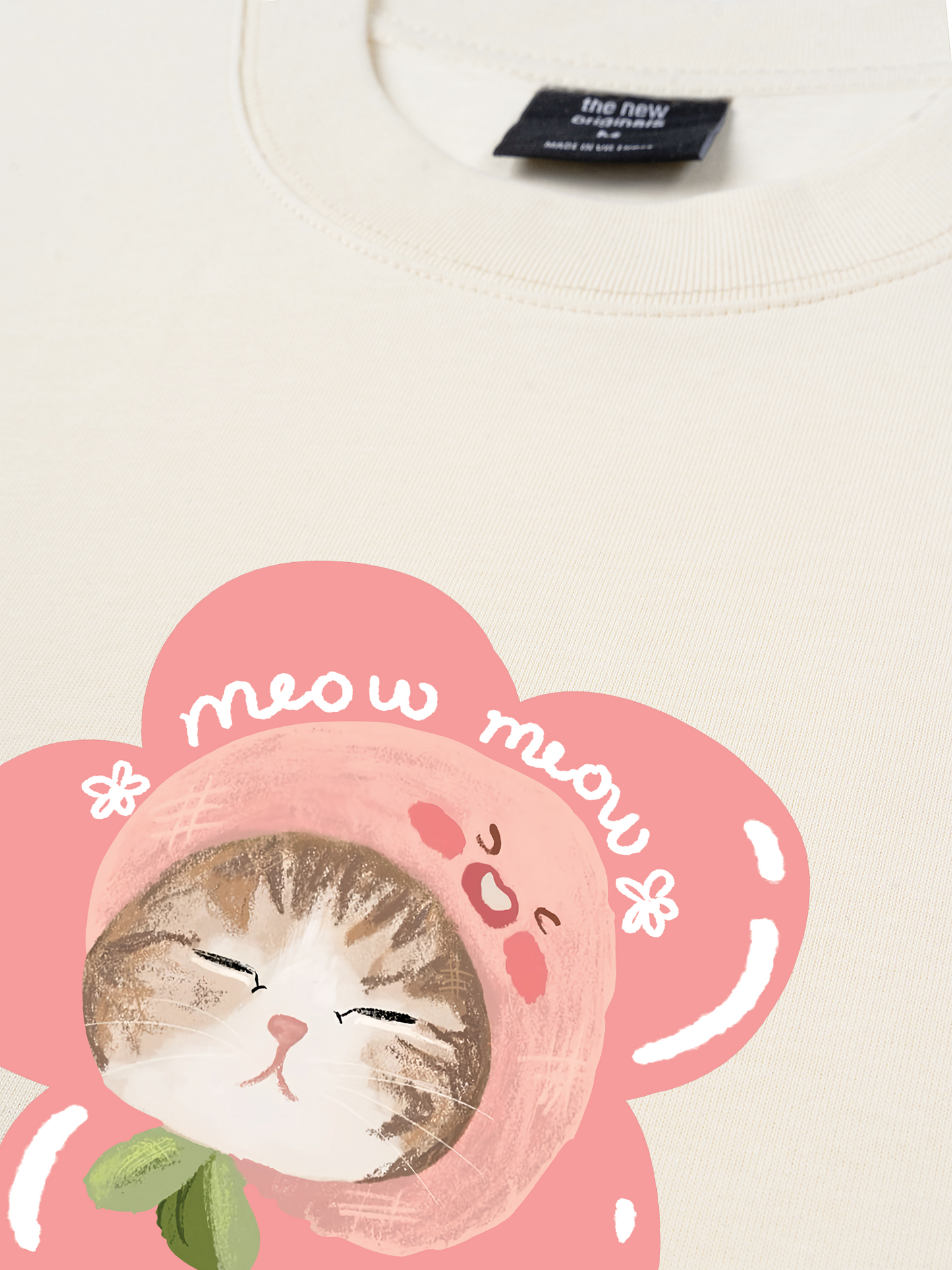 Áo Thun Relaxed Fit Flower Cat