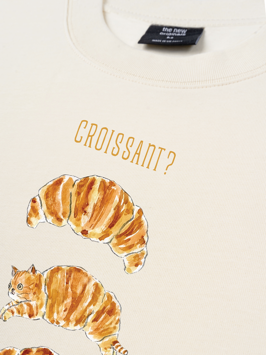 Áo Thun Relaxed Fit Croissant Cat