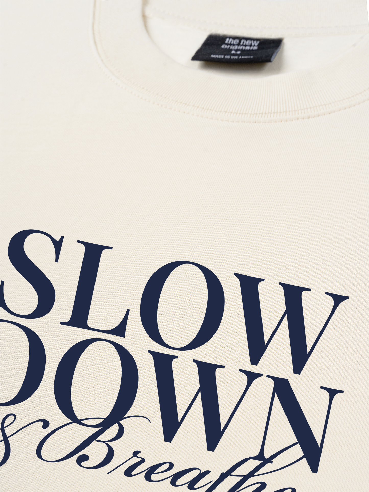 Áo Thun Relaxed Fit Slow Down & Breathe