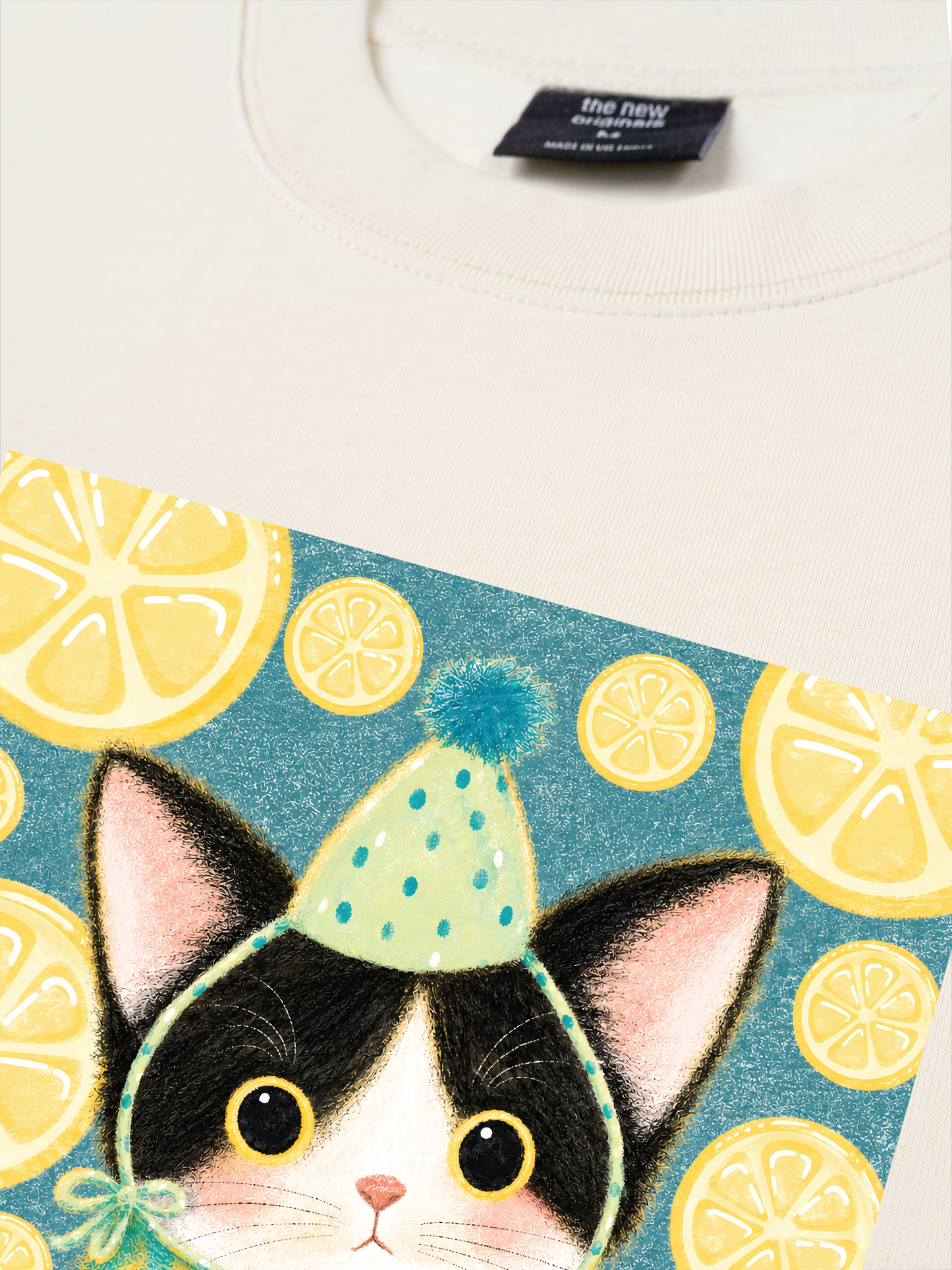 Áo Thun Relaxed Fit Lemon Reverie Meow