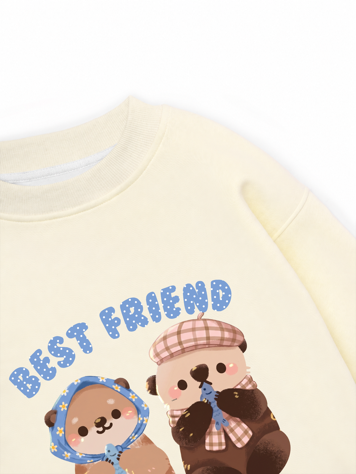 Áo Sweater Nỉ Hai Da Animal Best Friend Beaver