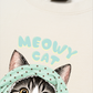 Áo Thun Relaxed Fit Meowy Cat Blue Tiffany Dots