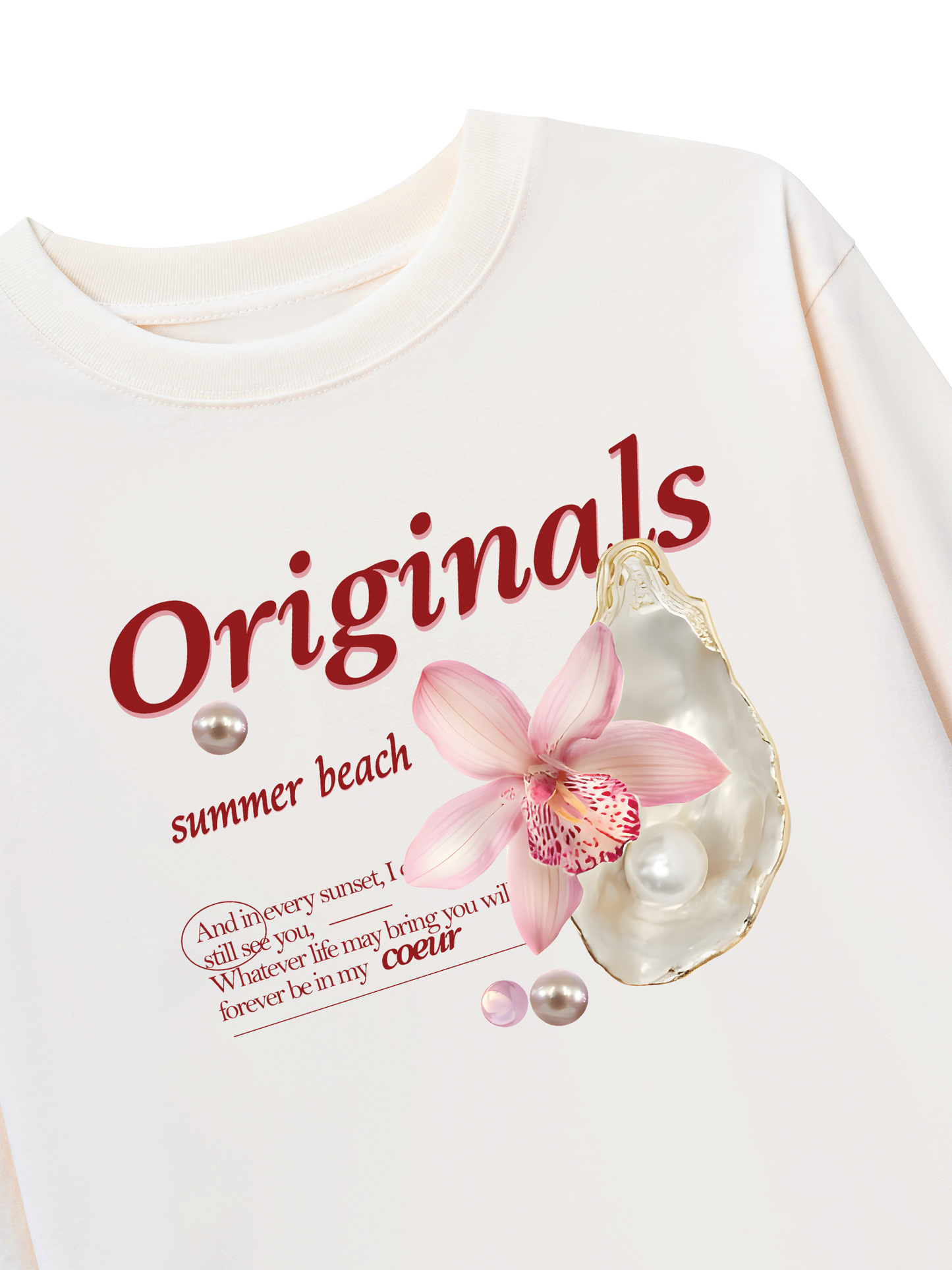 Áo Thun Dài Tay Summer Vibes Flower With Peal
