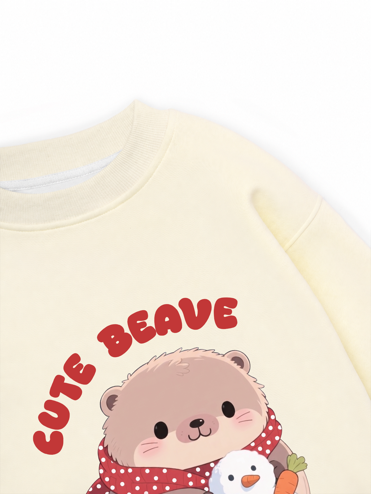 Áo Sweater Nỉ Hai Da Animal Red Cute Beaver