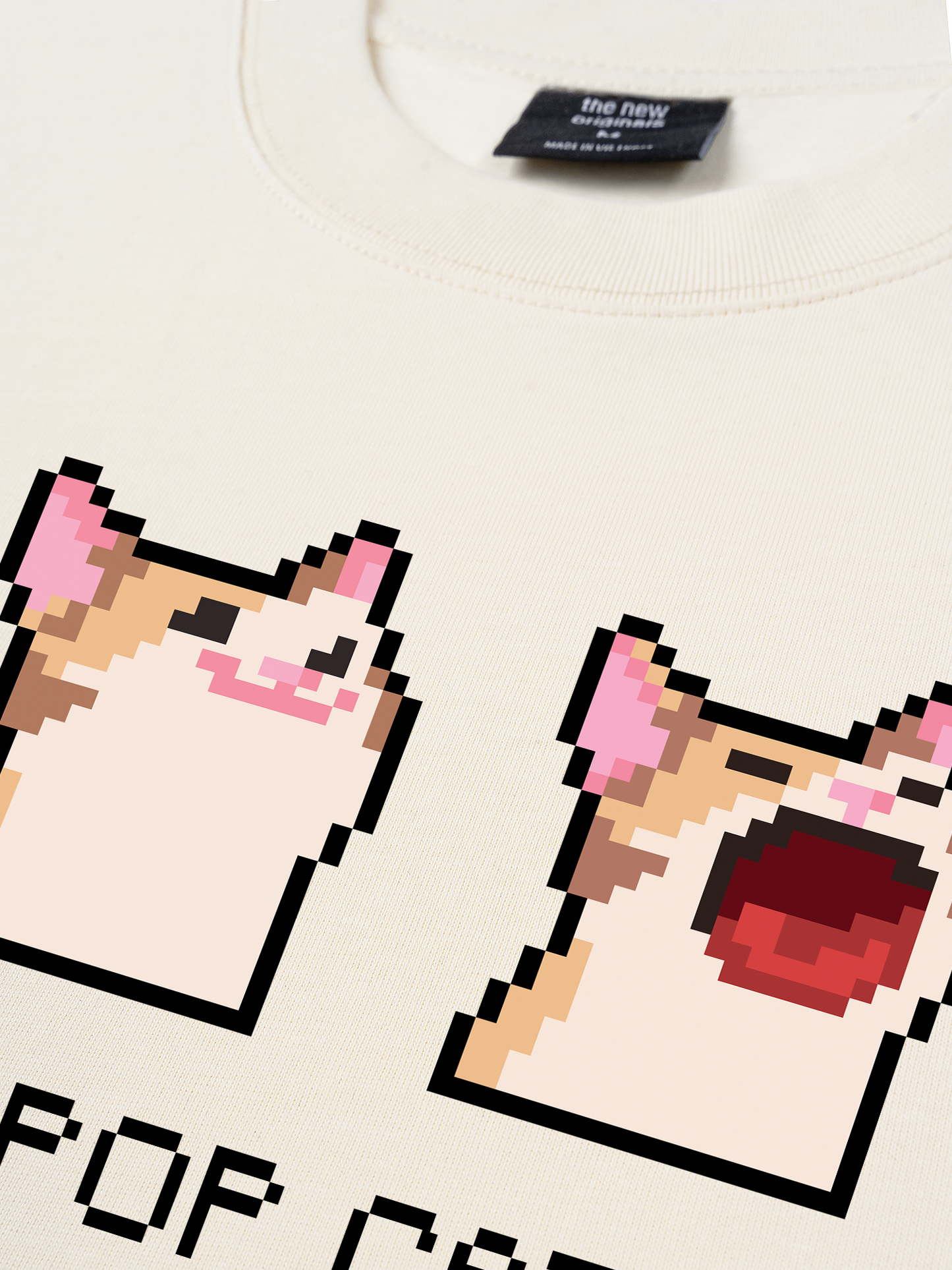 Áo Thun Relaxed Fit Pixel Universe Pop Cat