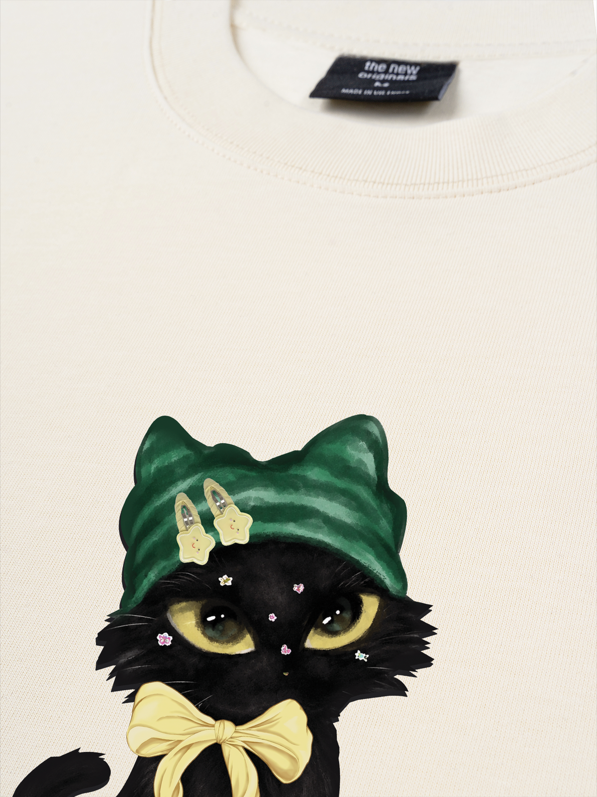 Áo Thun Relaxed Fit Black Cat Girl