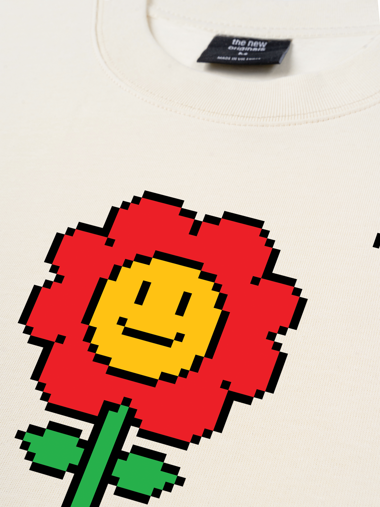 Áo Thun Relaxed Fit Pixel Universe Flower