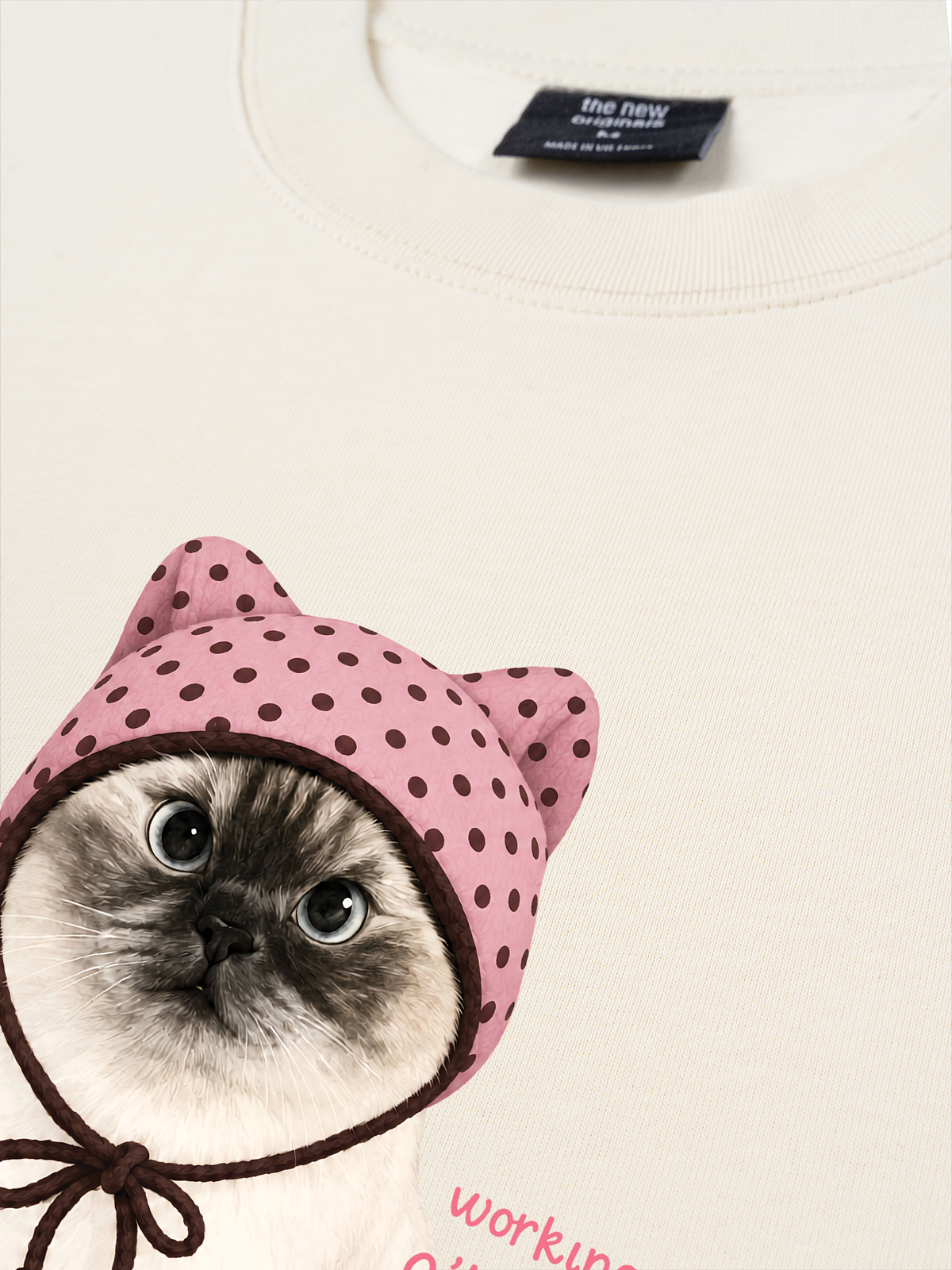 Áo Thun Relaxed Fit Working O'ttreats Pink Meow