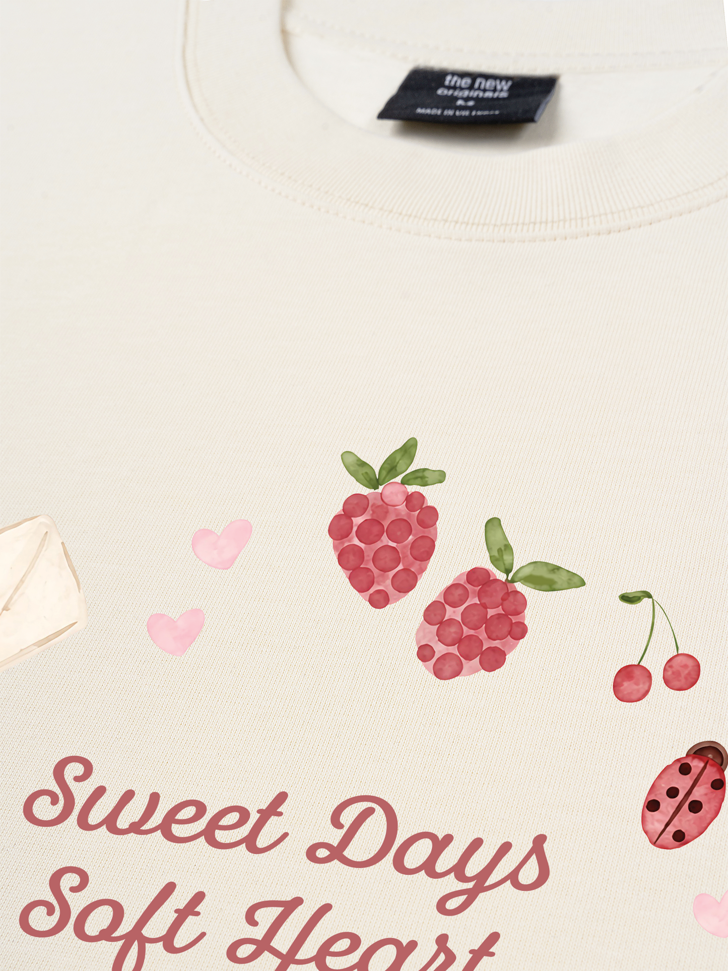 Áo Thun Relaxed Fit Soft Heart, Sweet Days