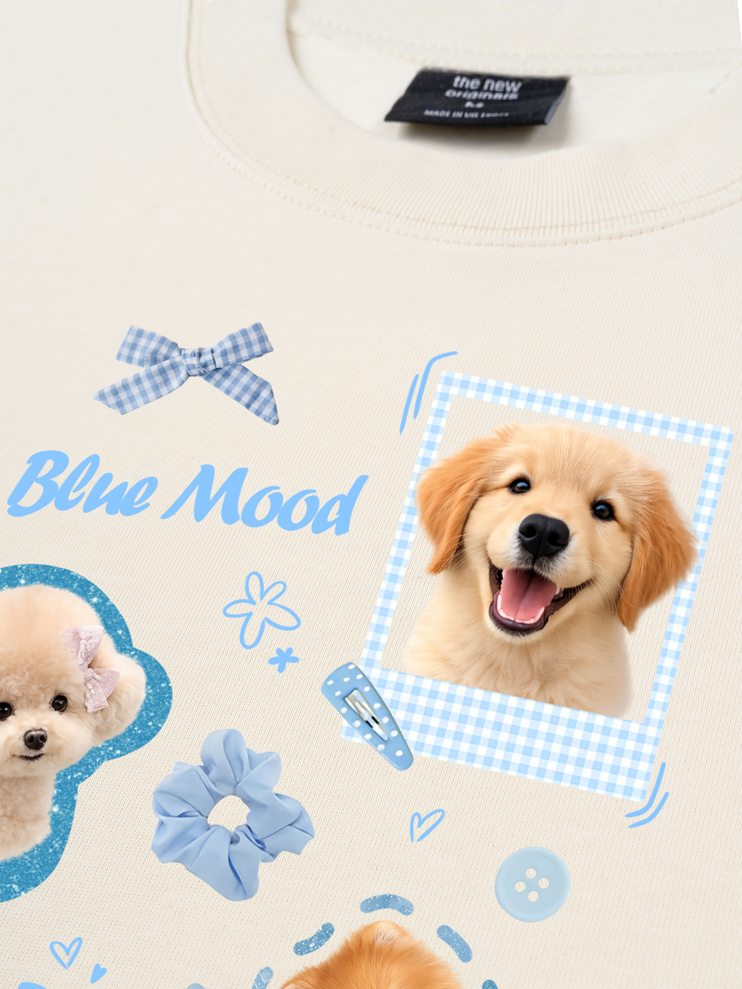 Áo Thun Relaxed Fit Daily Cuties Blue Mood Good Pup